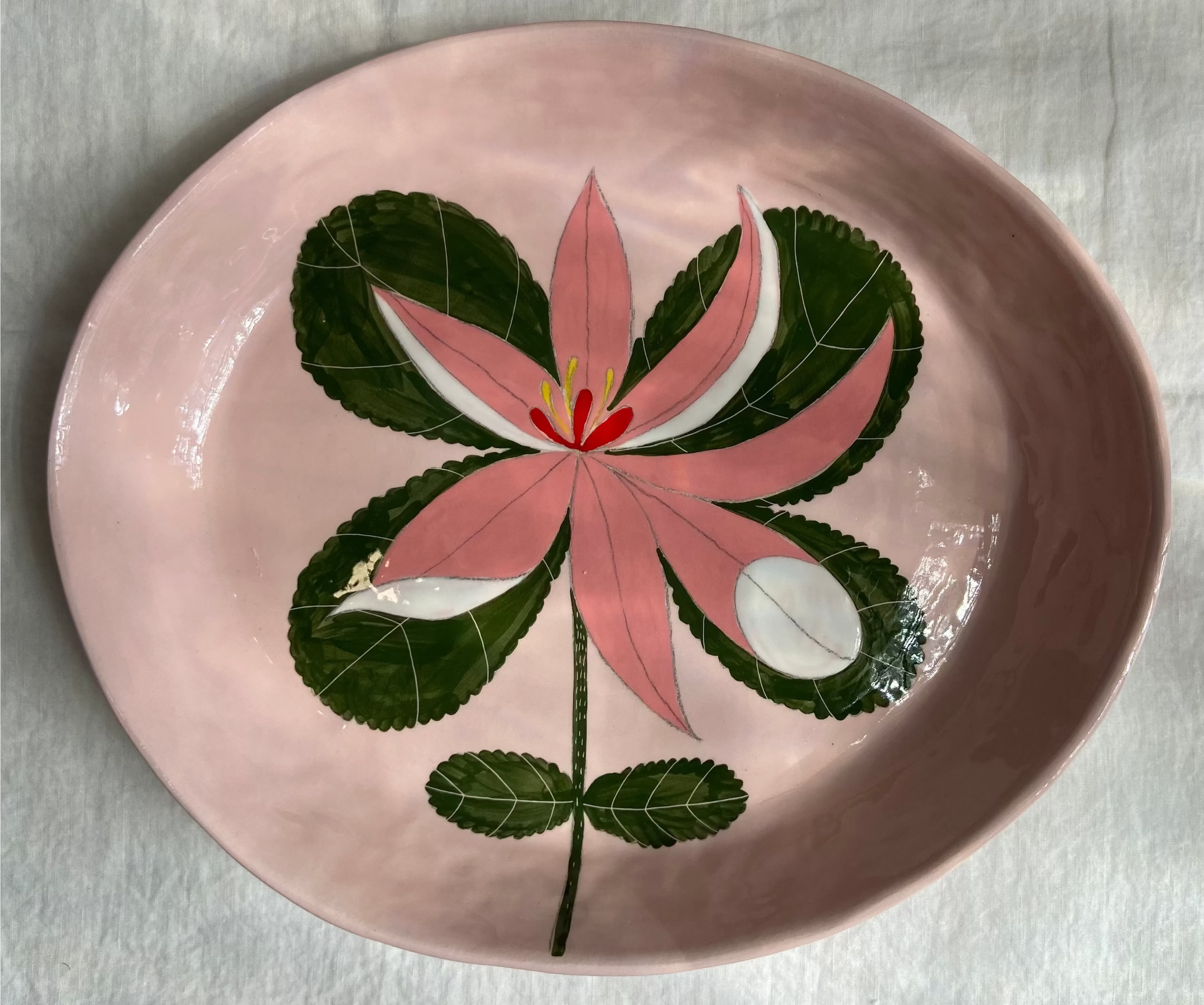 Oval Flower Platter XL