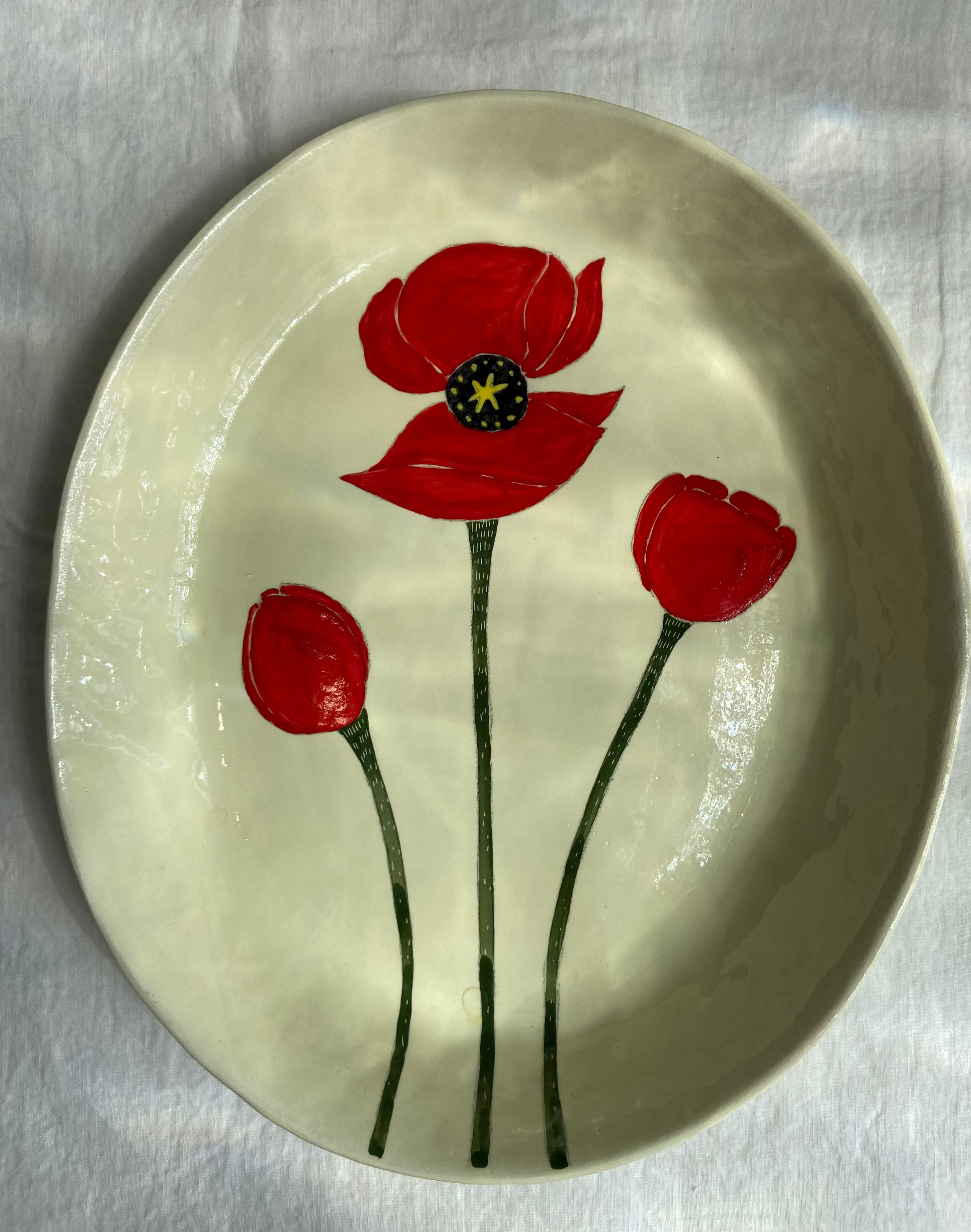 Oval Flower Platter XL