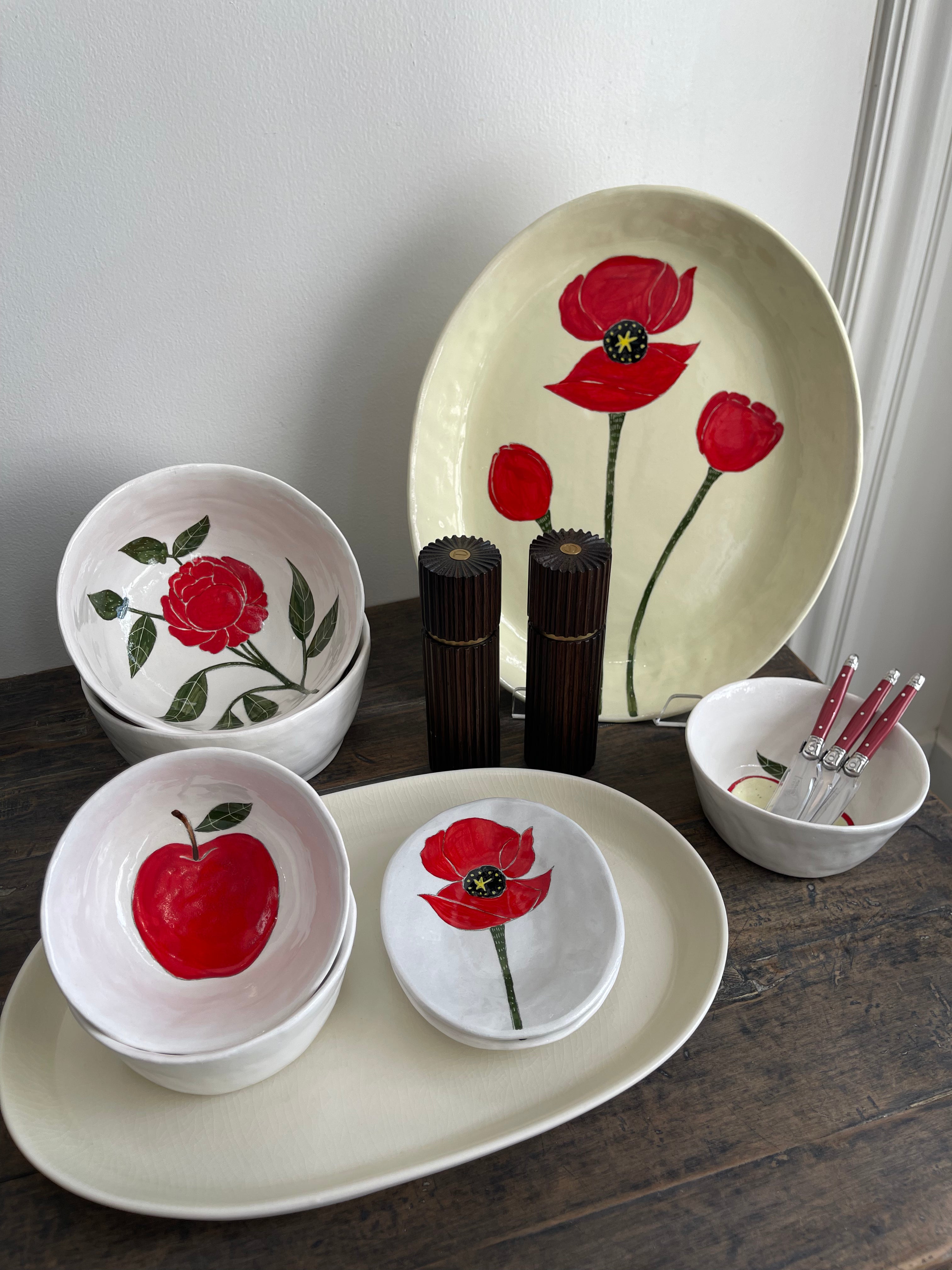 Oval Flower Platter XL