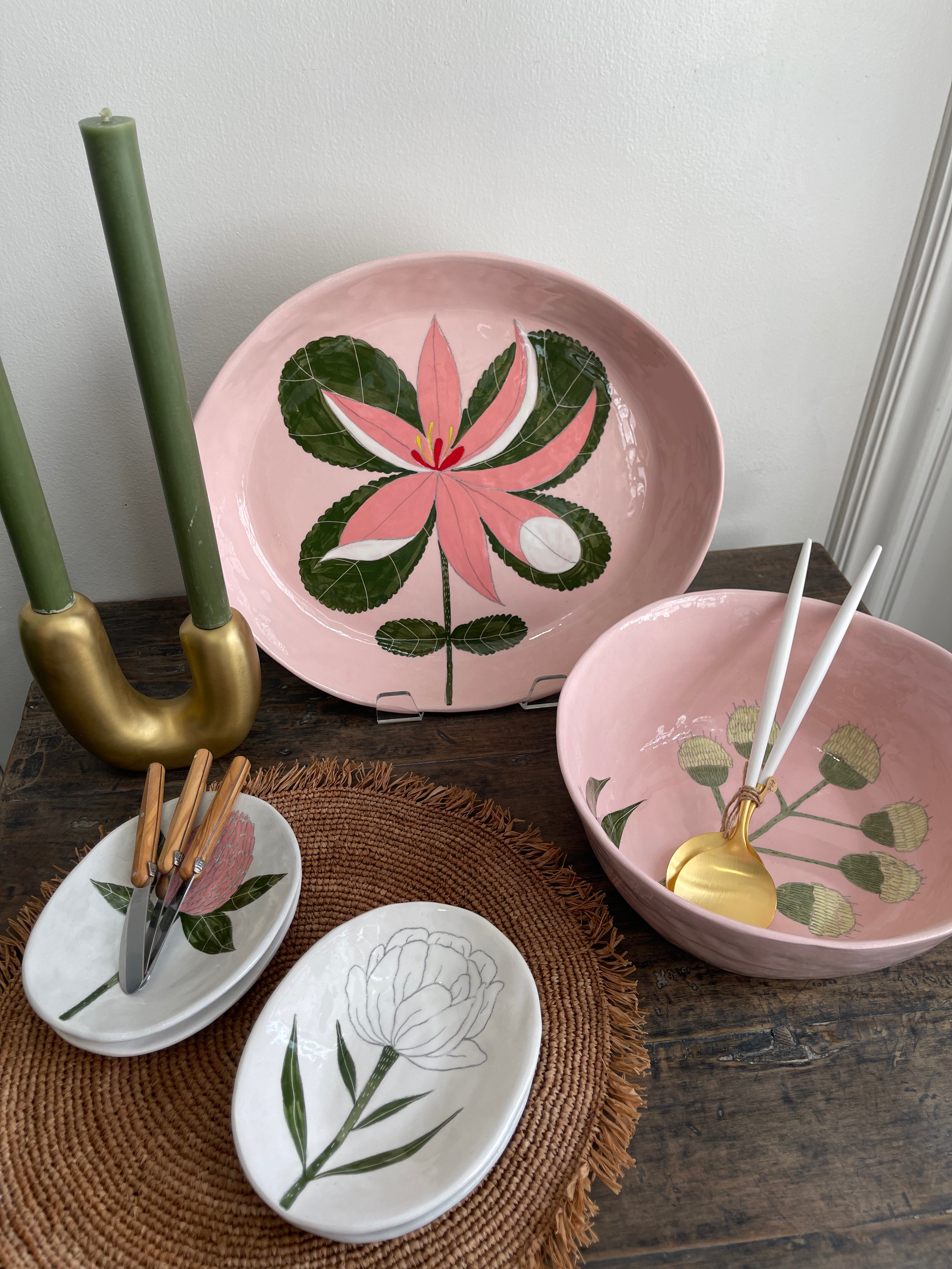 Oval Flower Platter XL