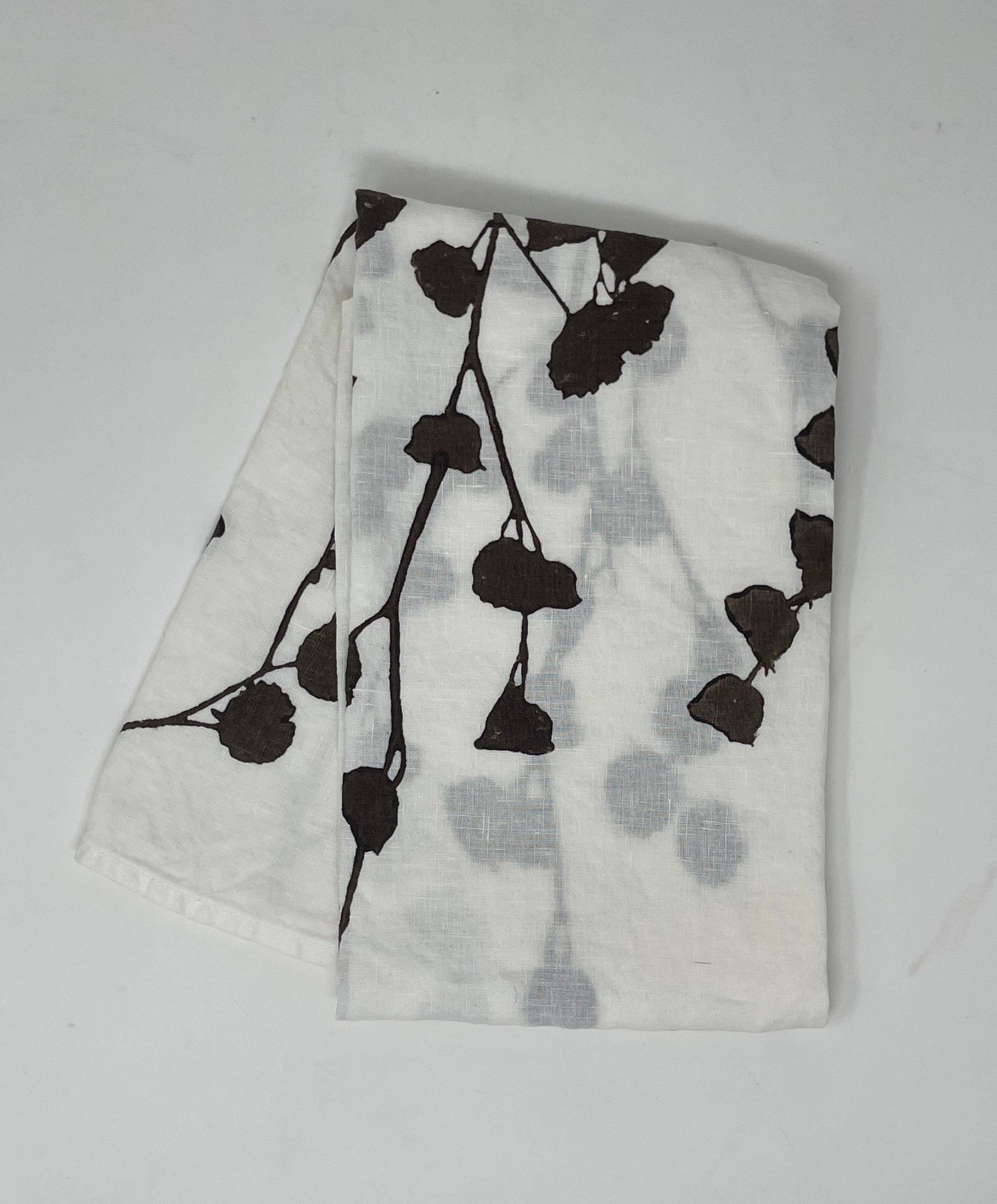 Tea Towel 100% Crumpled Natural White Linen 22" x 27.5"