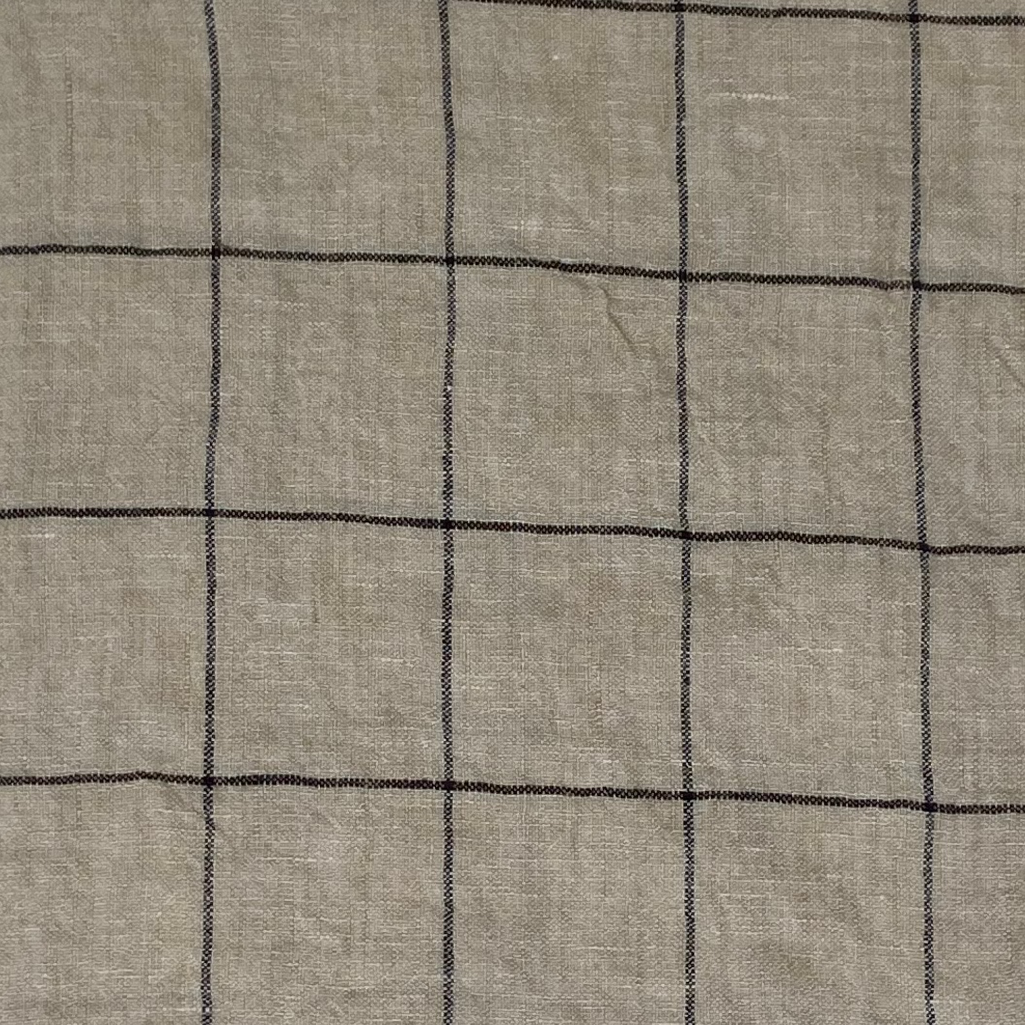 Set of 4 100% Linen Napkins - Stripes and Checks Collection