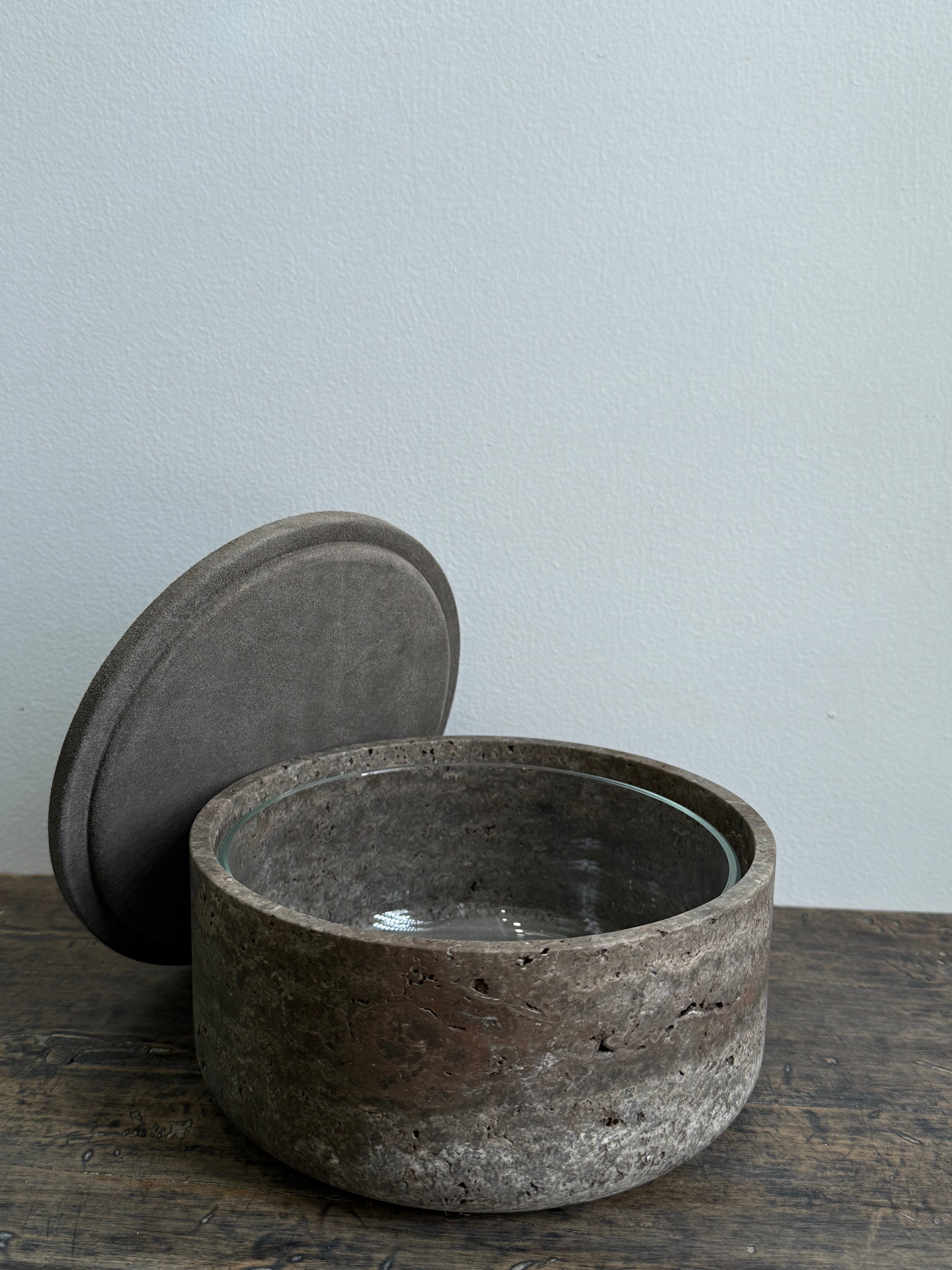 NAXOS LEATHER & MARBLE BOWL MEDIUM