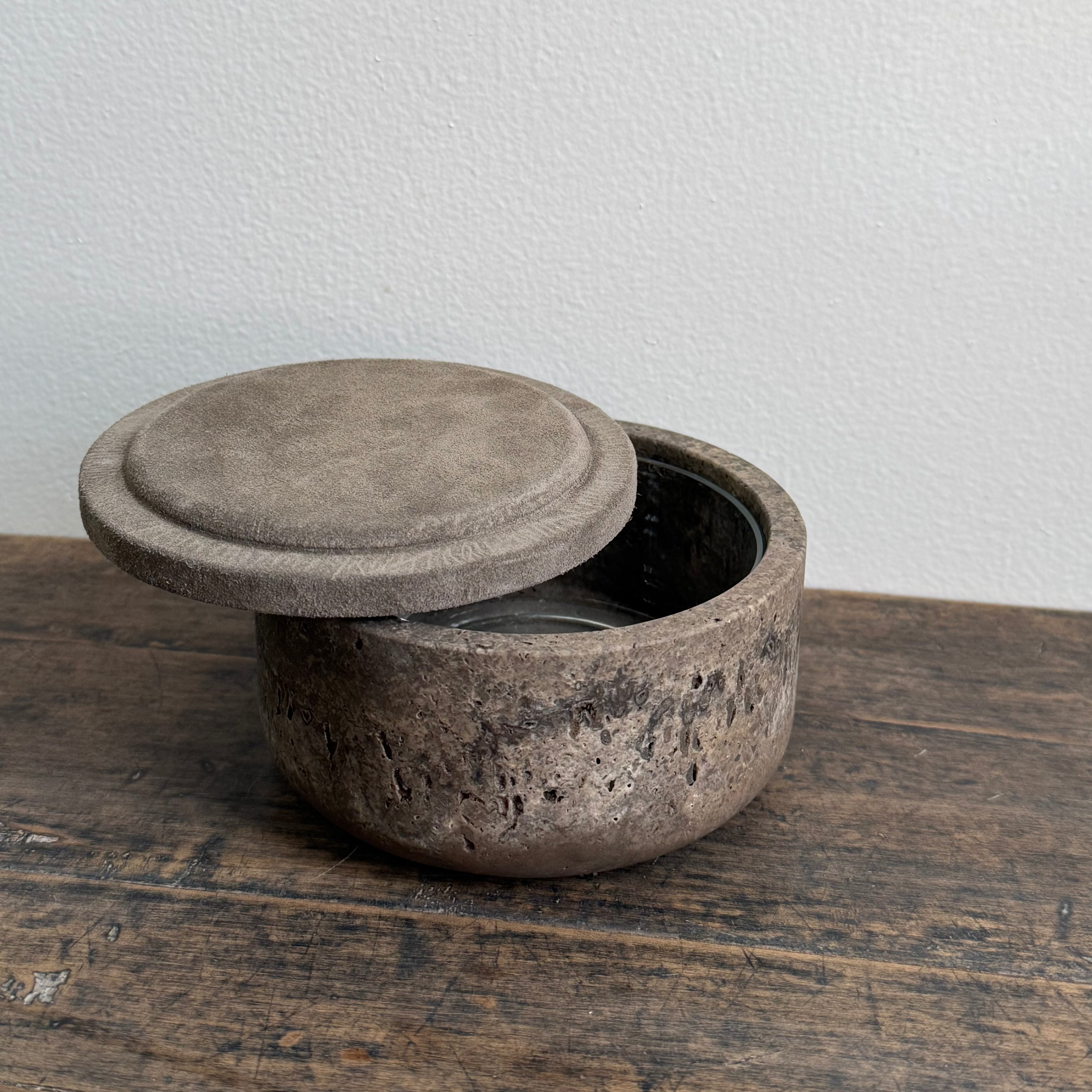 NAXOS LEATHER & MARBLE BOWL SMALL