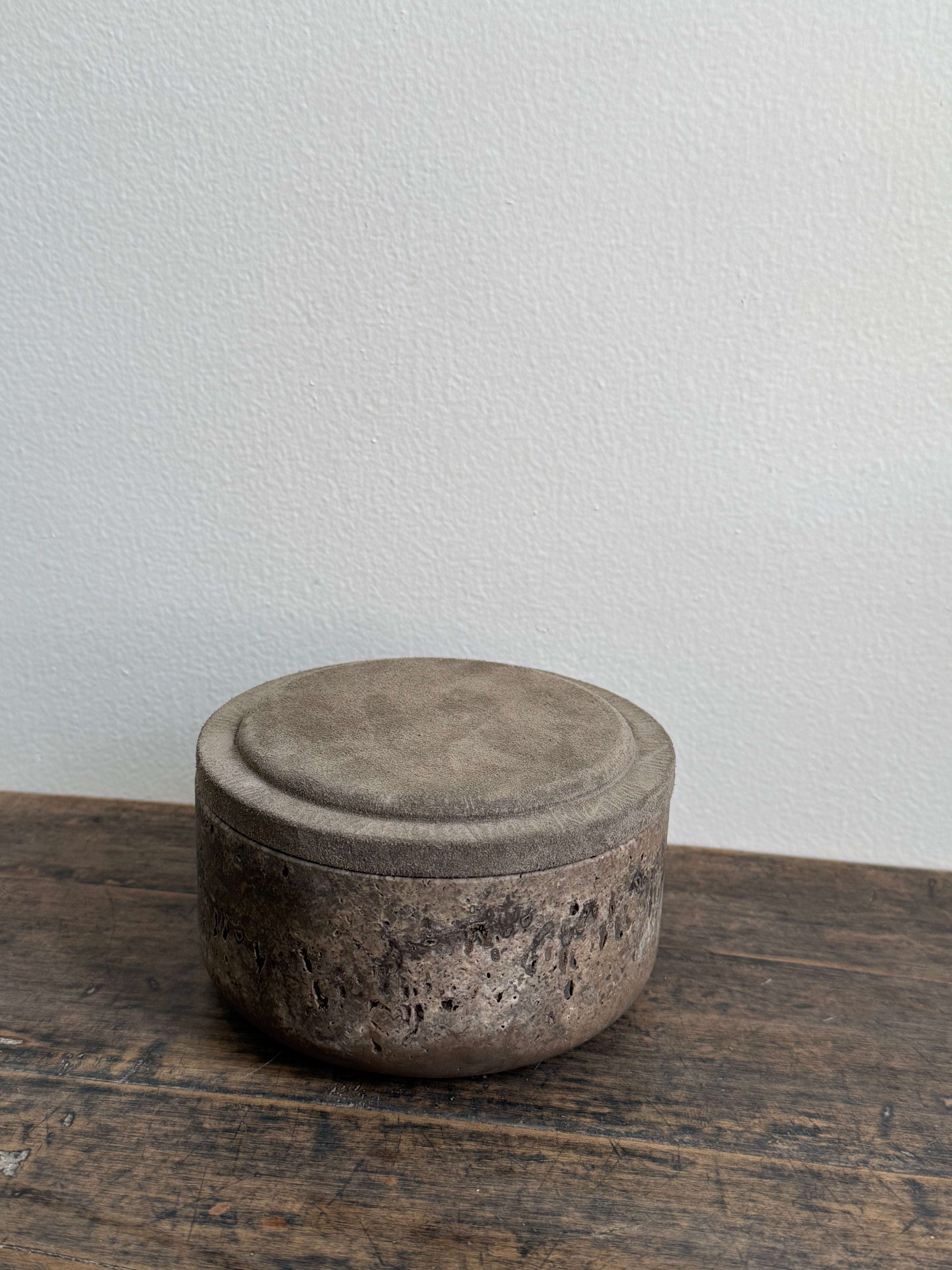 NAXOS LEATHER & MARBLE BOWL SMALL