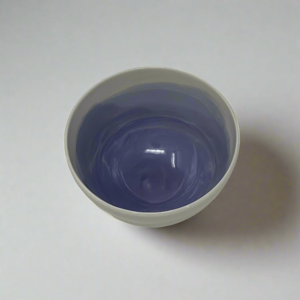 Porcelain Bowl with Watercolor Interior 2.5" Diameter