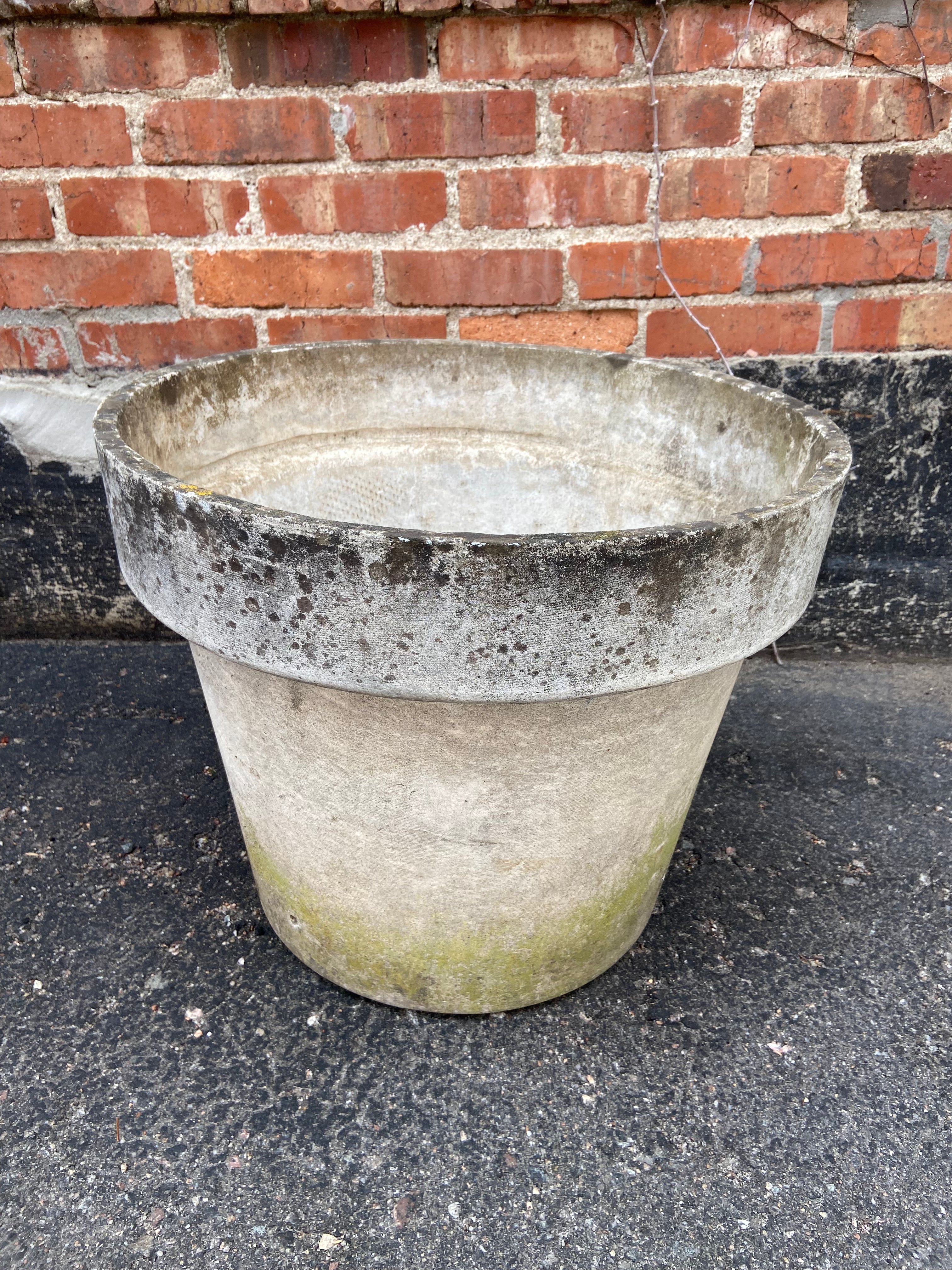 Large Vintage Round Willy Guhl Pot 22"diameter x 18"h.