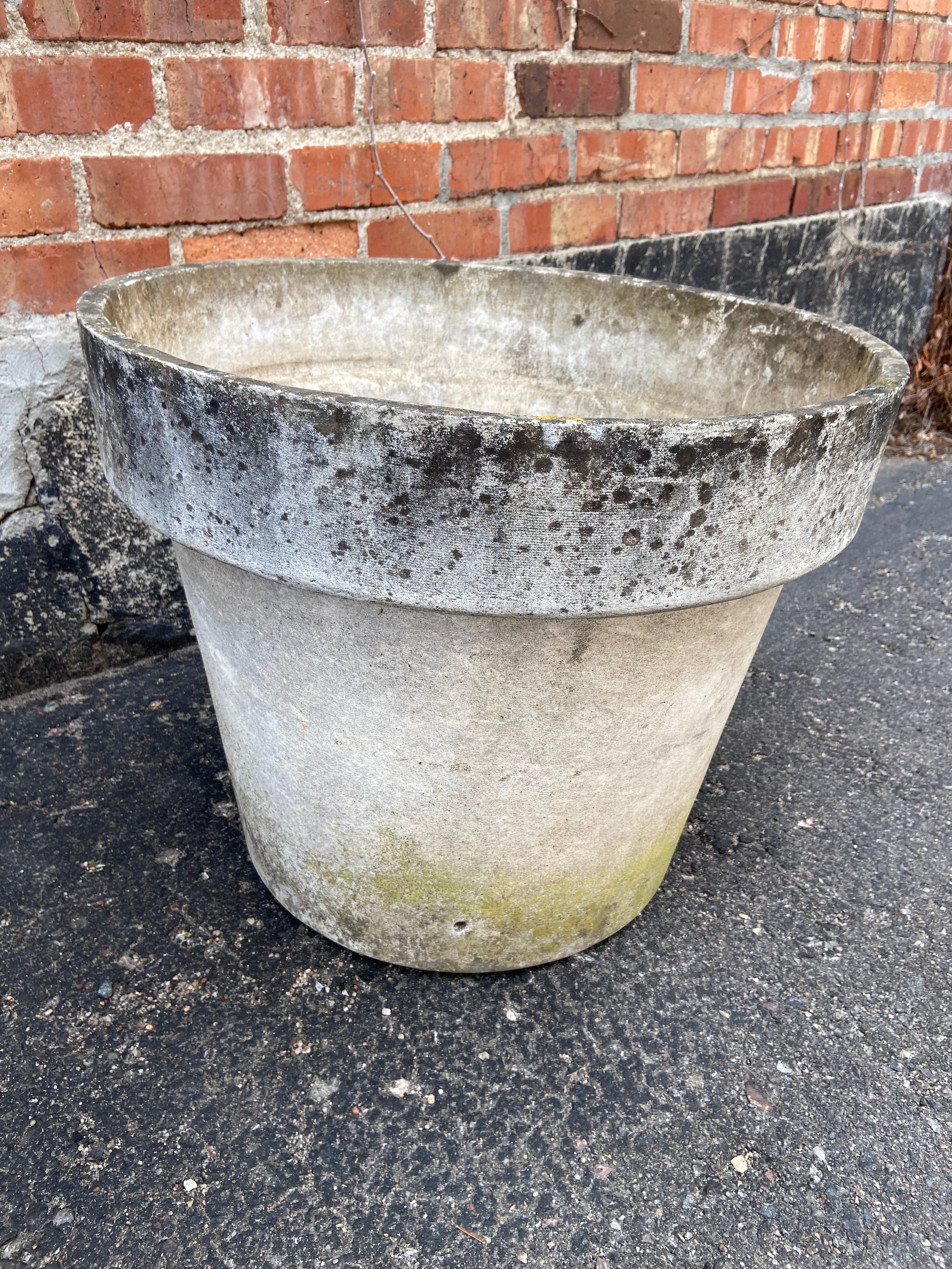 Large Vintage Round Willy Guhl Pot 22"diameter x 18"h.