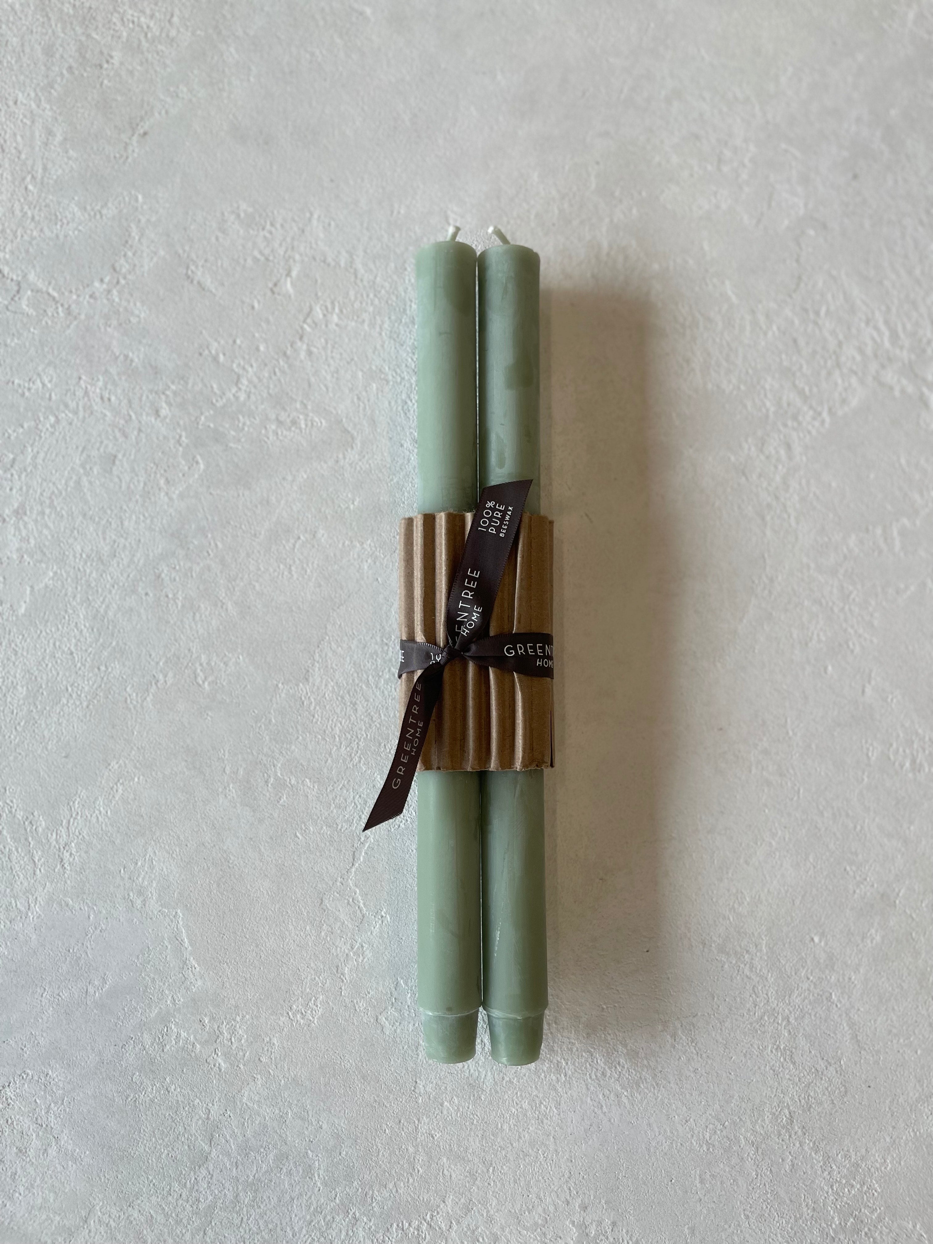Pair of Beeswax Church Tapers 12"