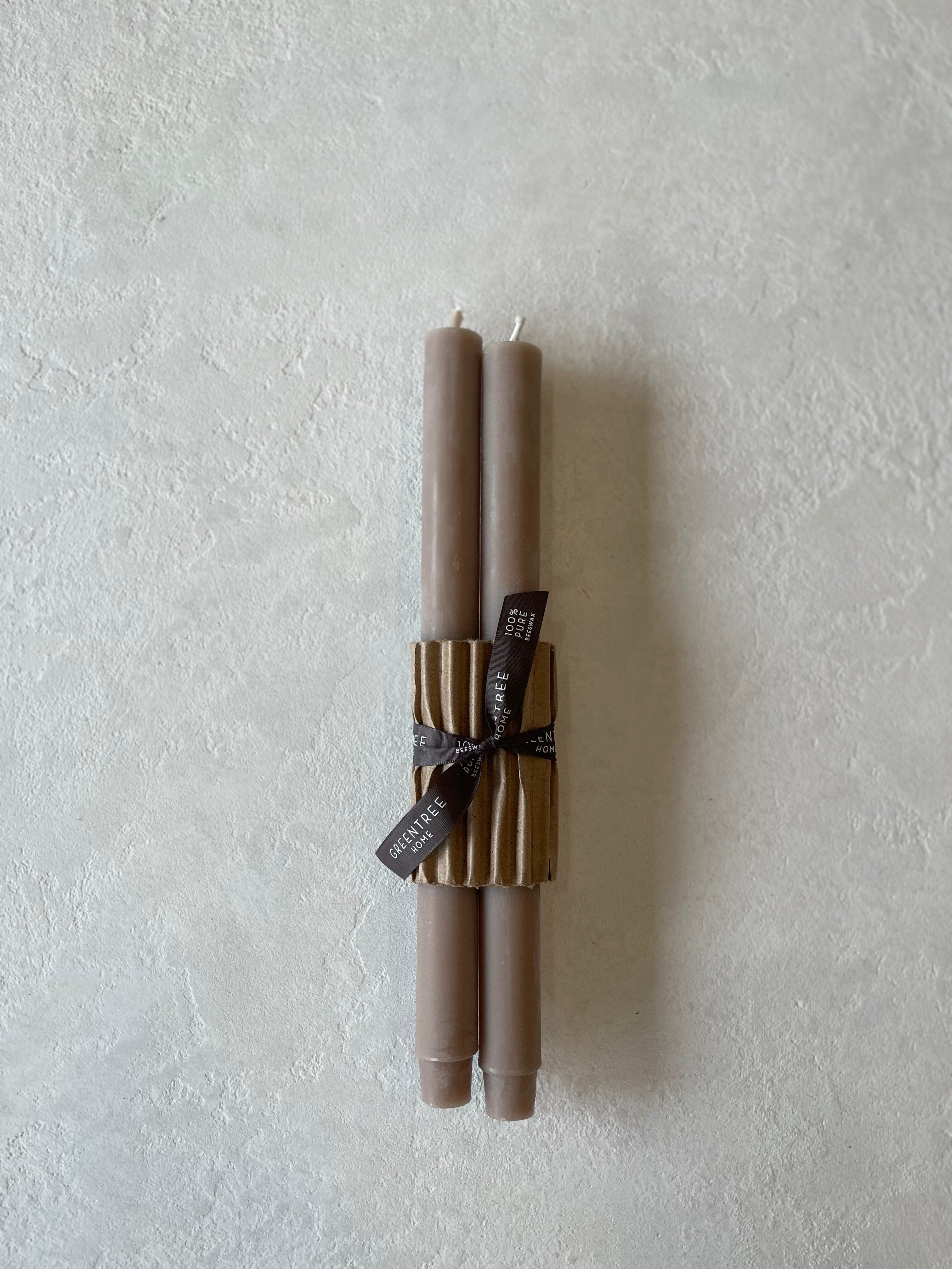 Pair of Beeswax Church Tapers 12"