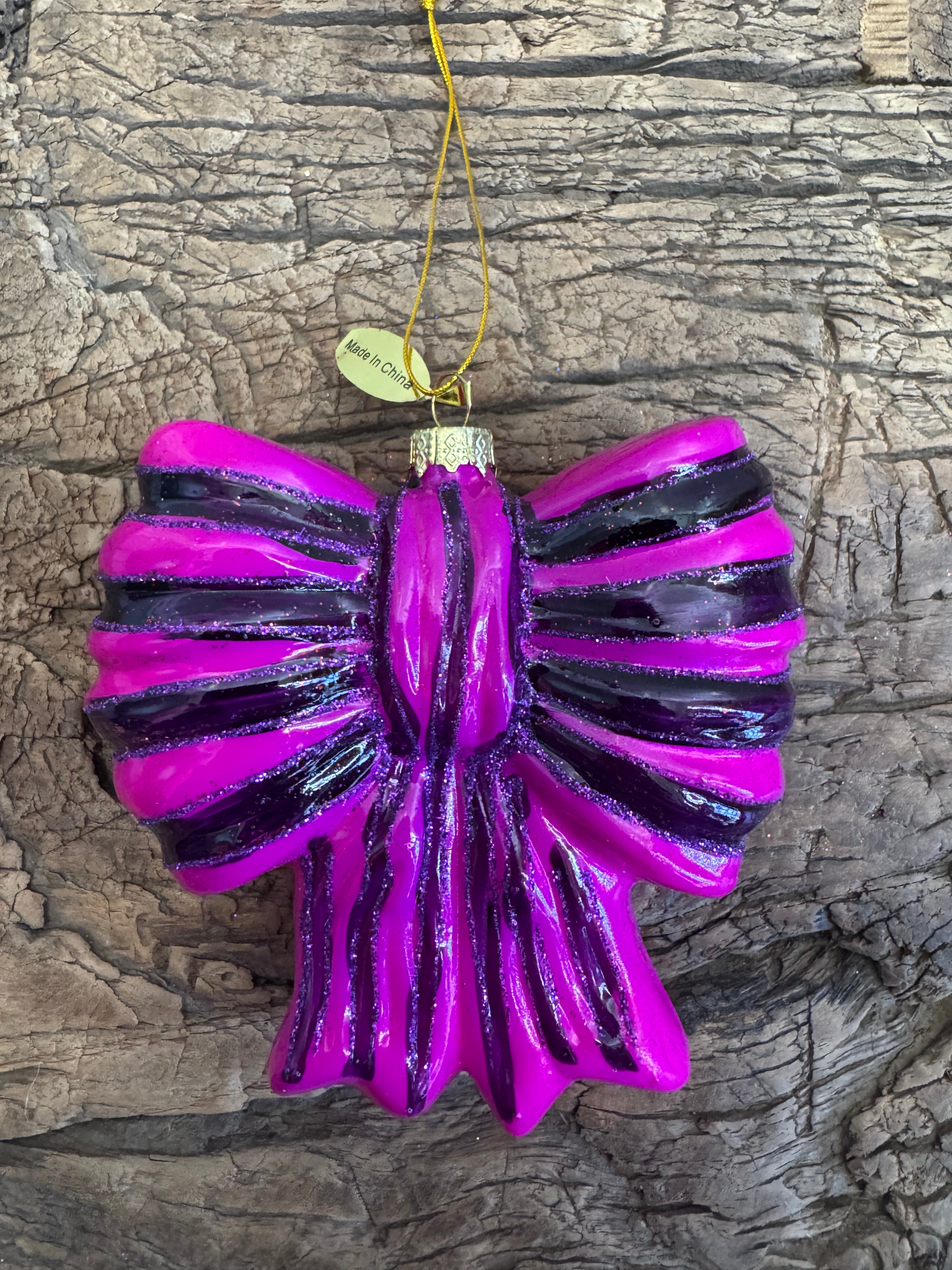 Striped Bow Ornament