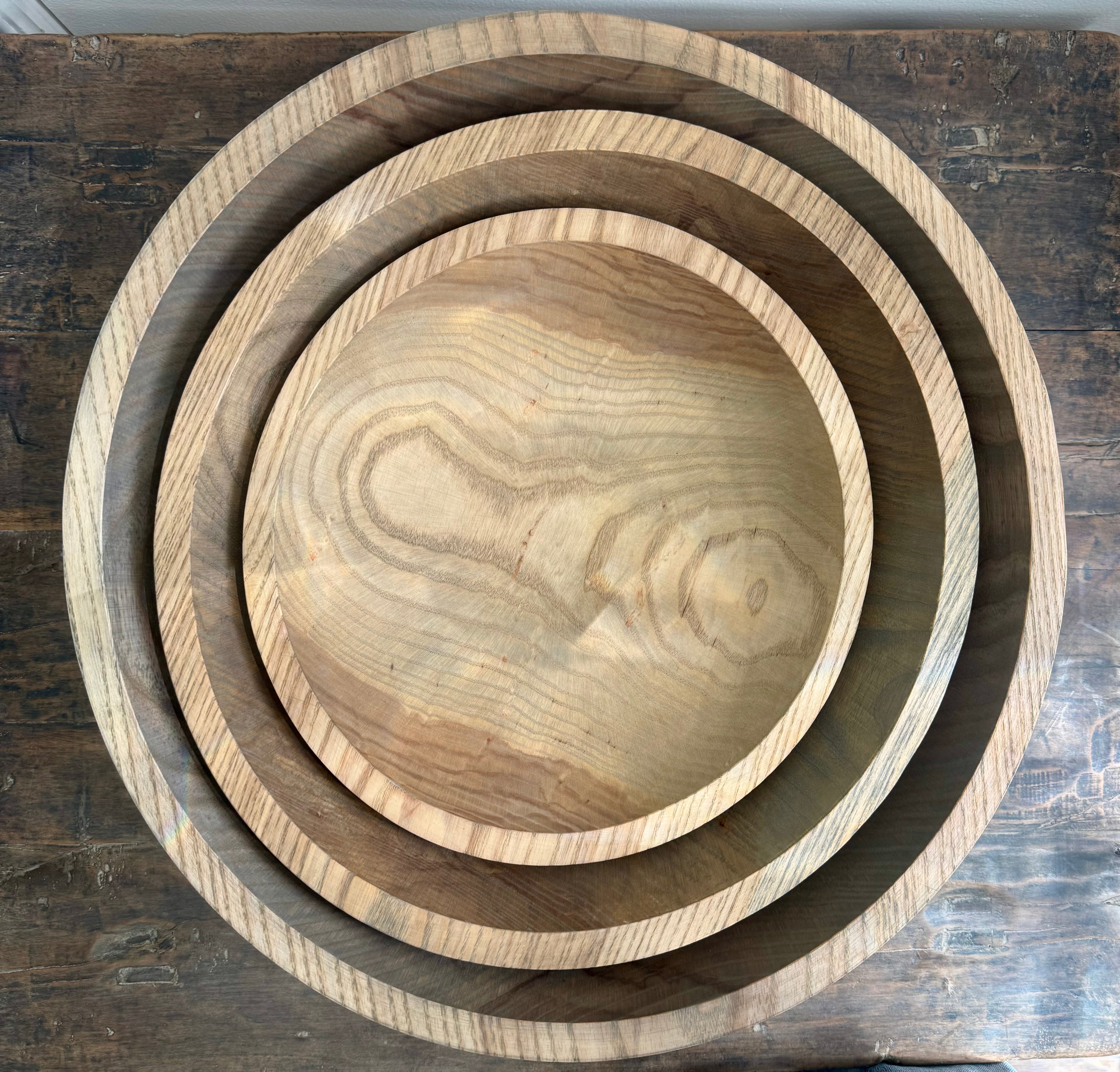 Crafted Wooden Bowl 15" diameter