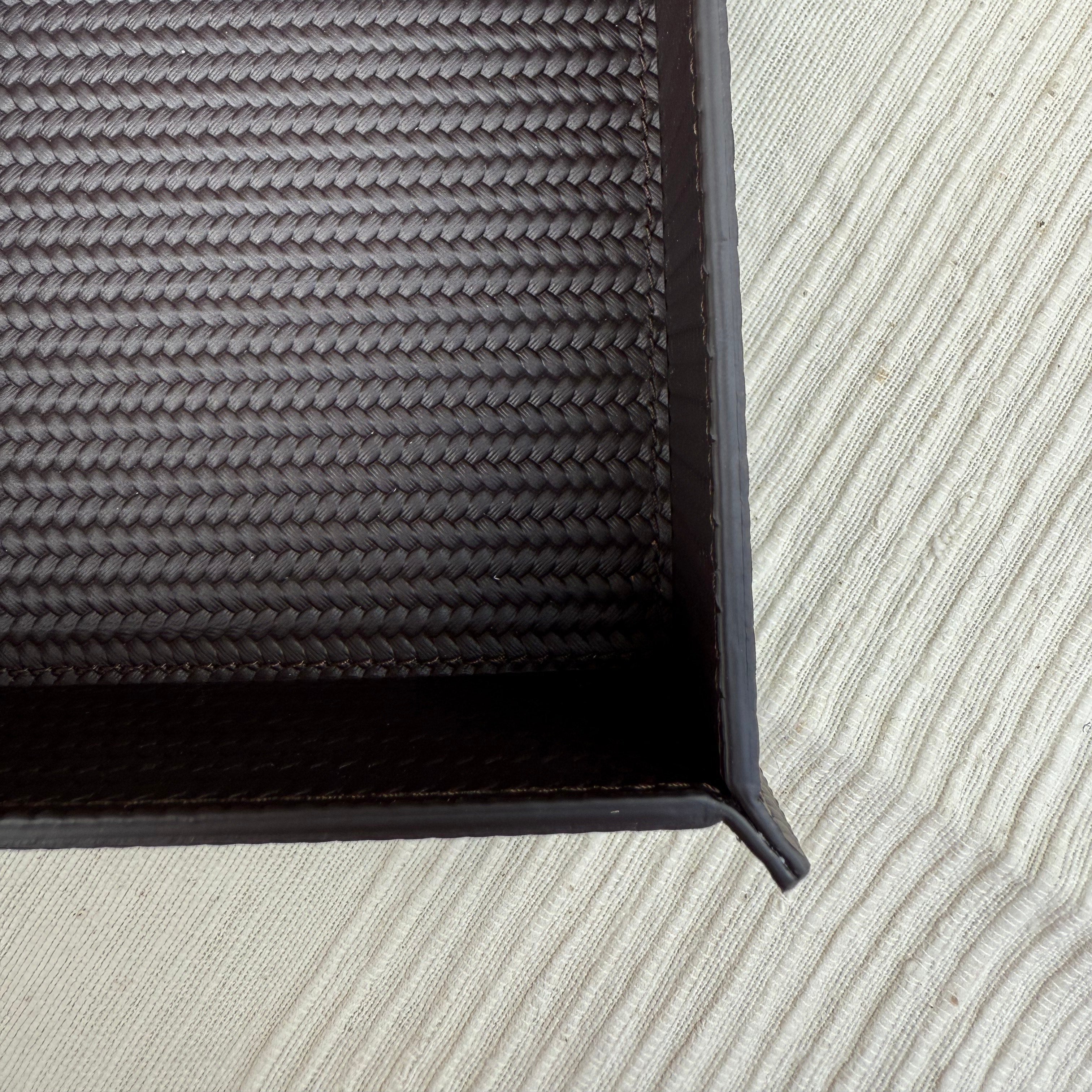 Leather Valet Tray 6" x 6" x 2"high