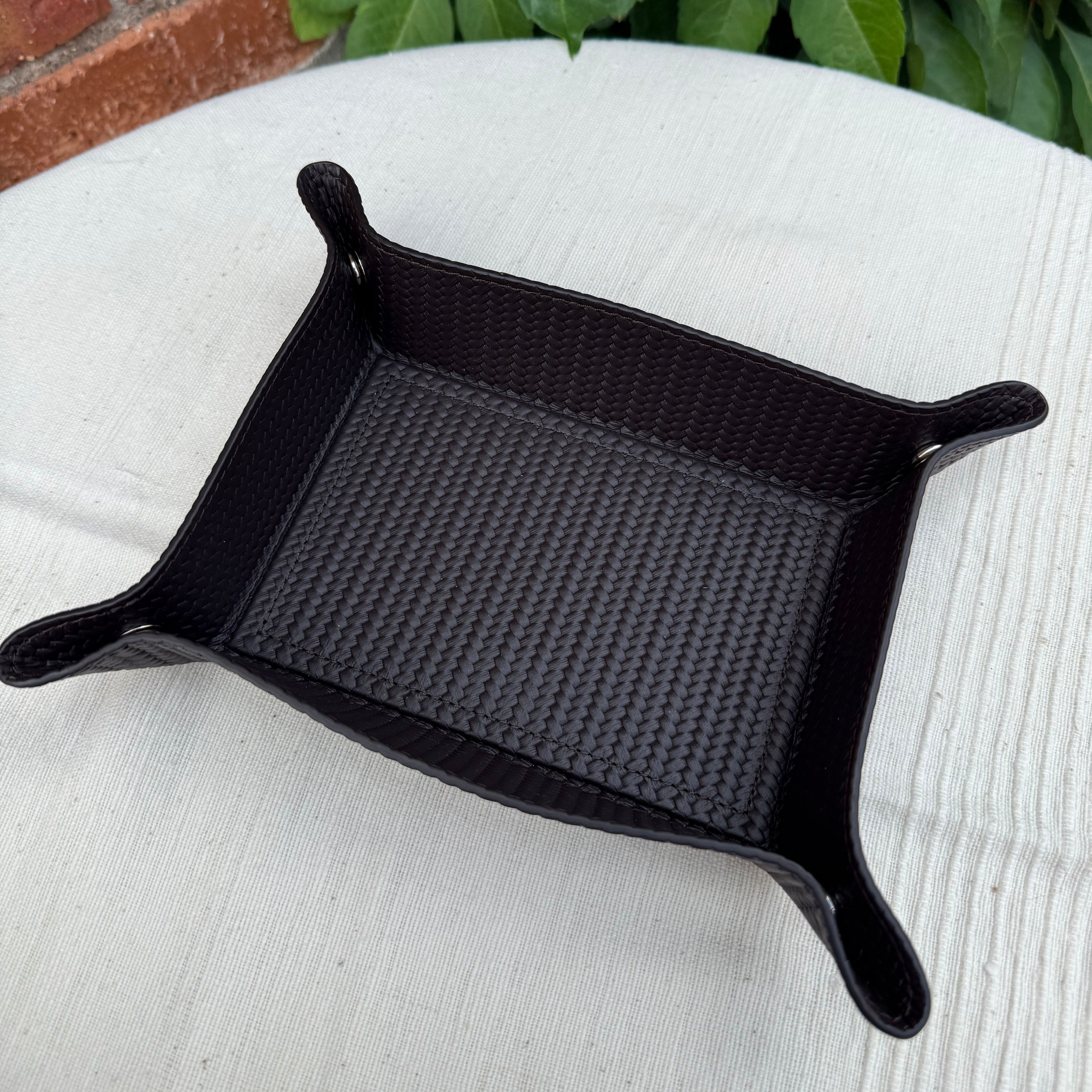 Leather Valet Tray 4" x 6" x 2"high