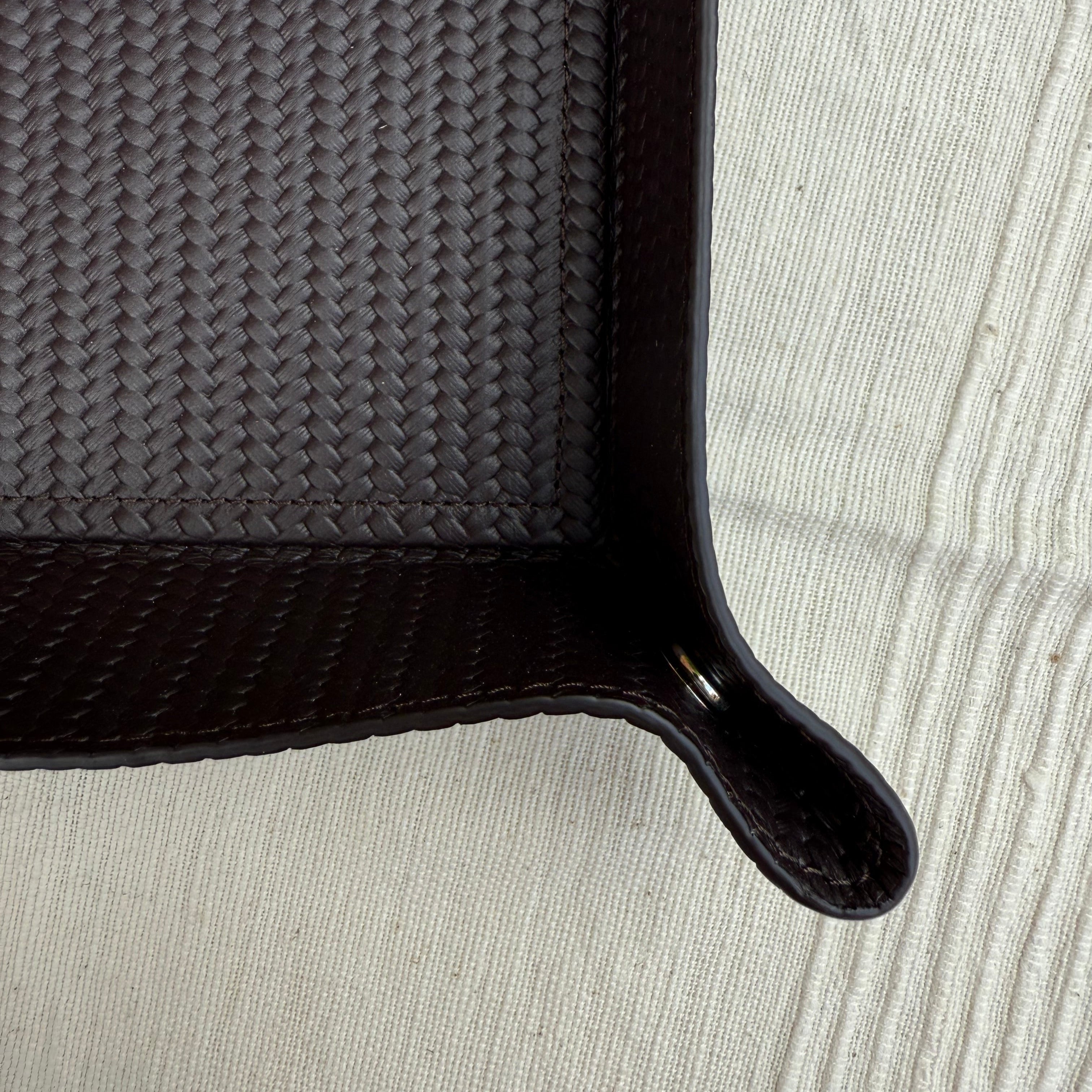 Leather Valet Tray 4" x 6" x 2"high