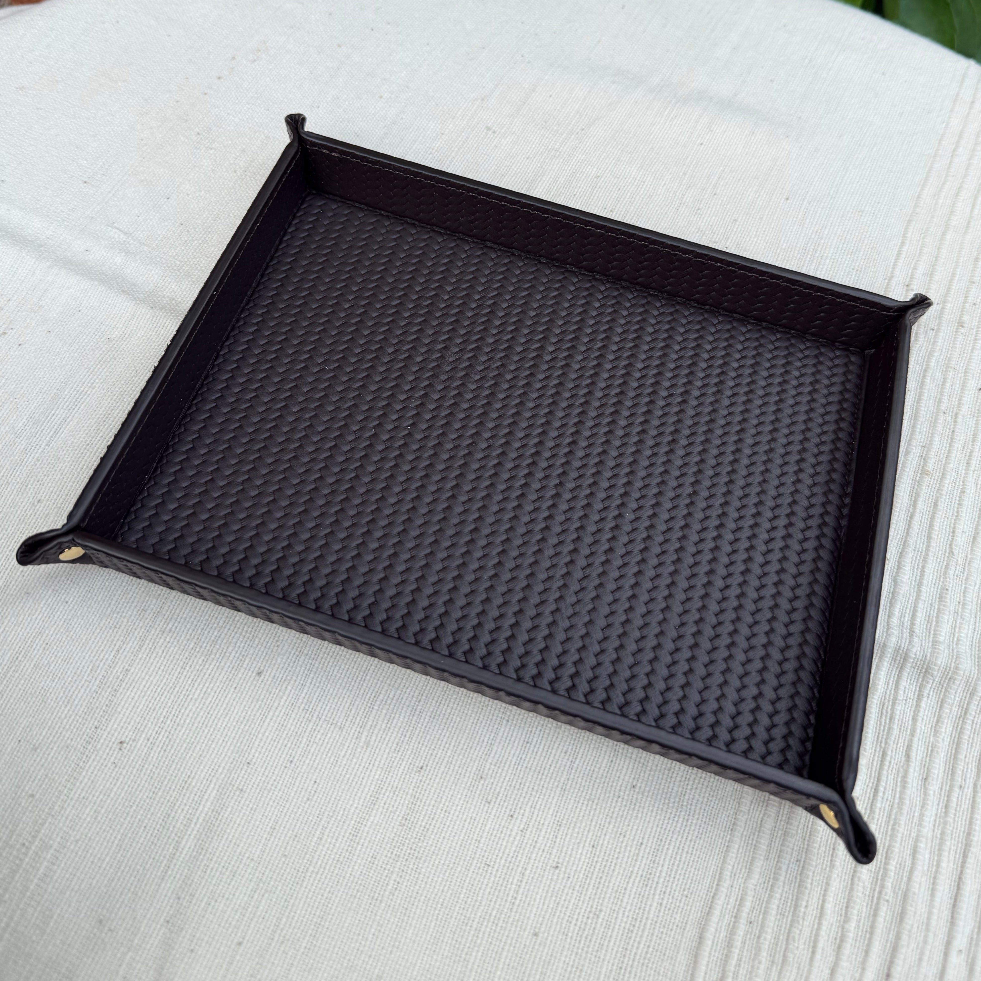 Leather Valet Tray 6" x 8" x 1"high
