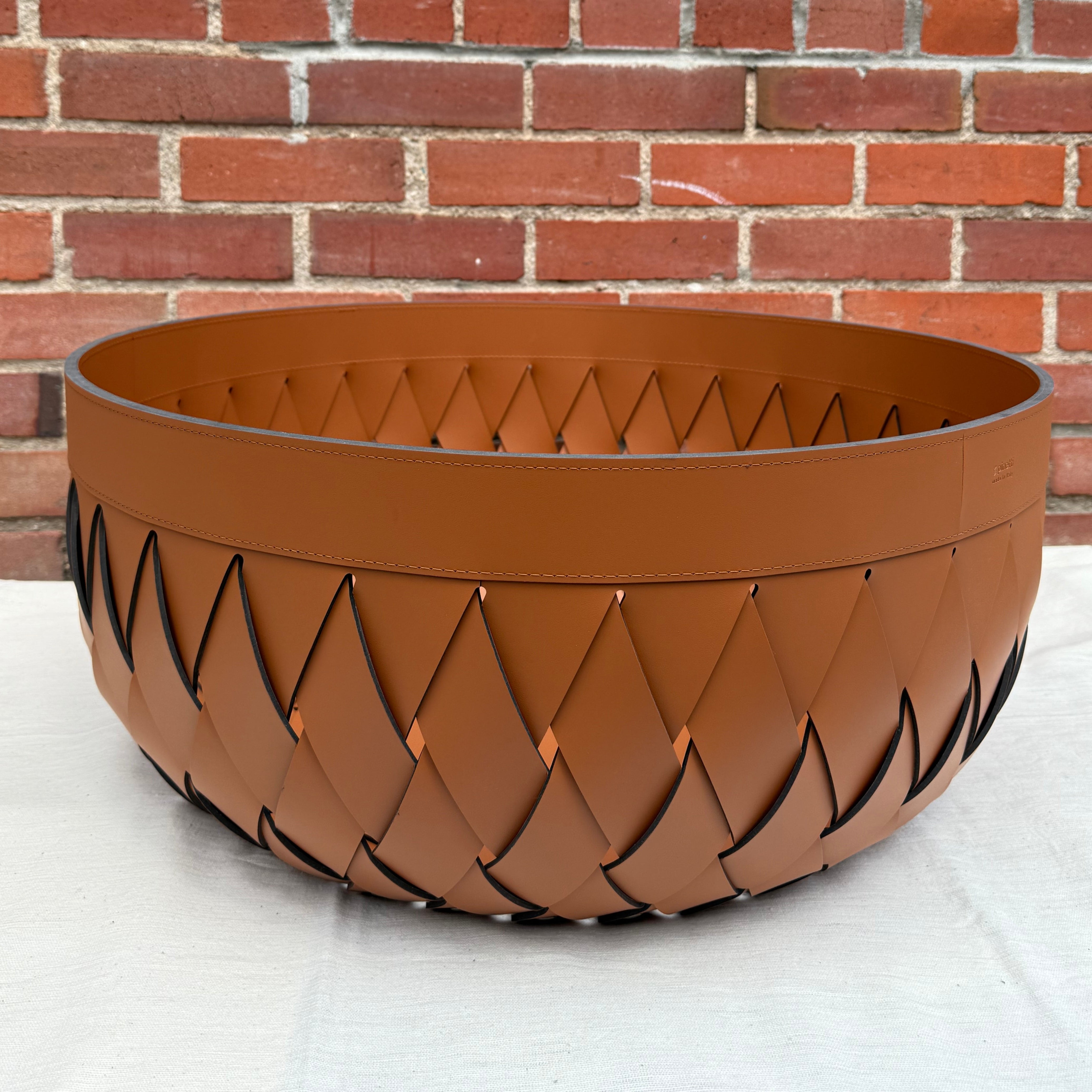 Canaria Large Leather Basket Antibes