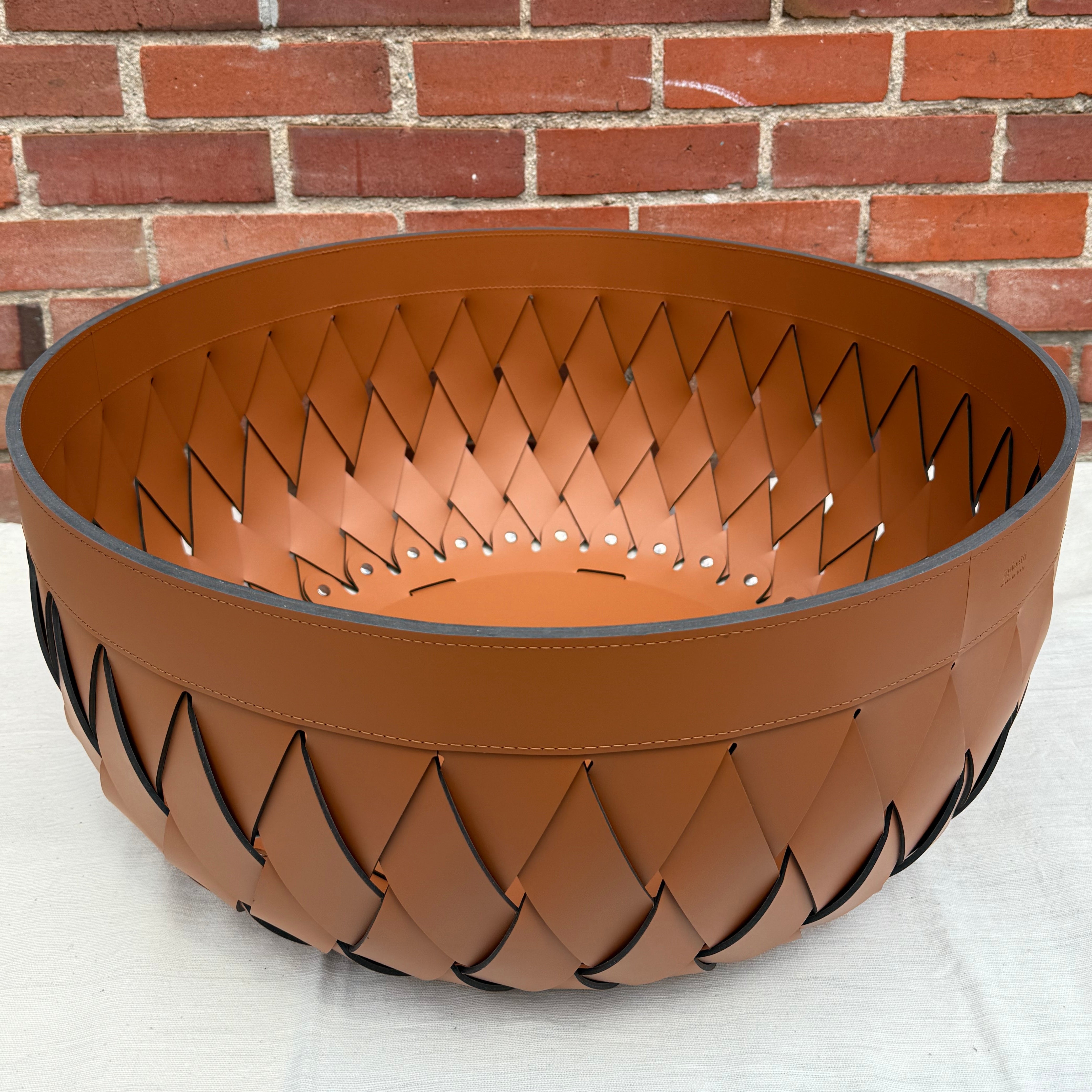 Canaria Large Leather Basket Antibes