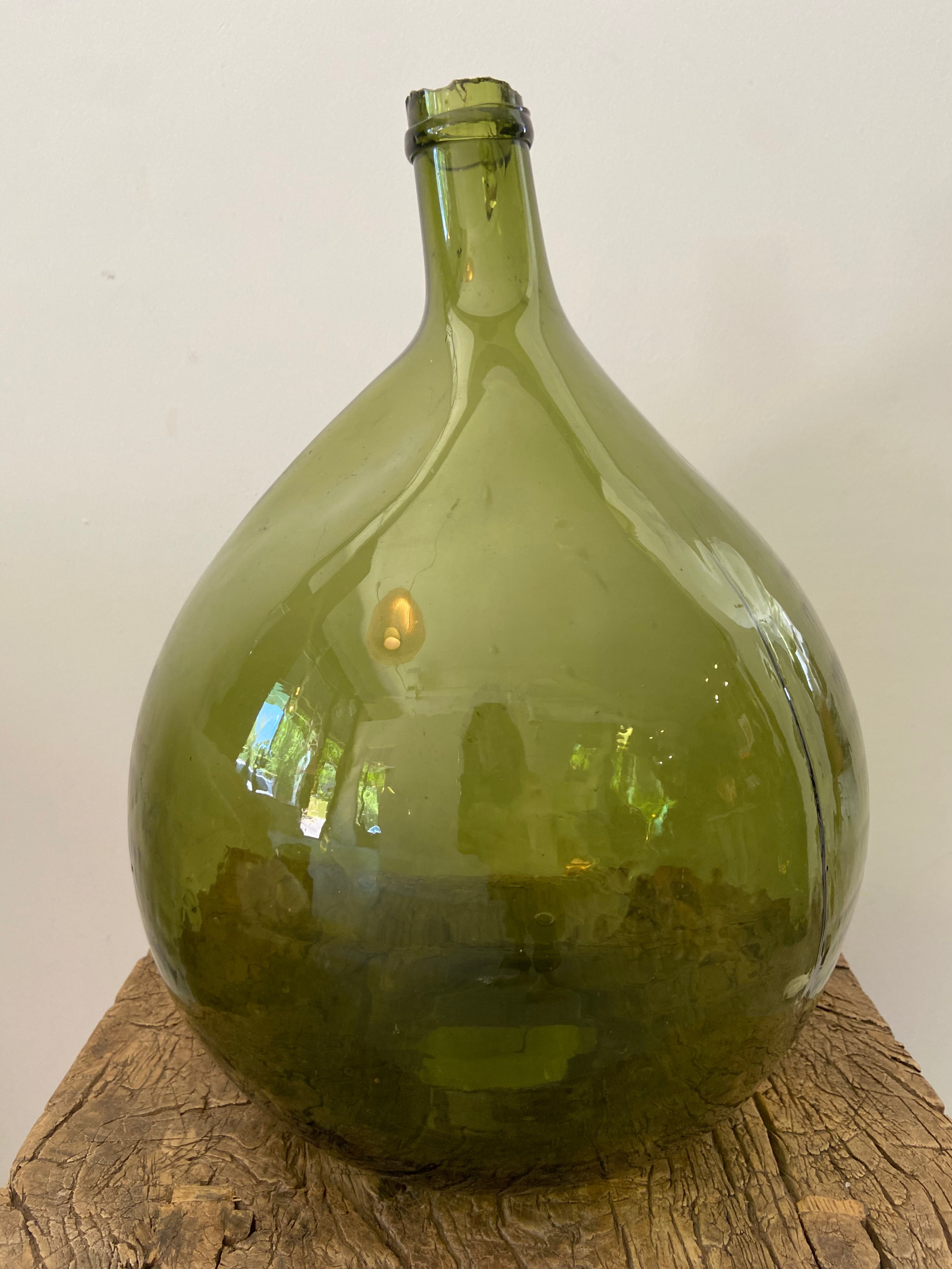 Vintage French Glass Distillery Bottle
