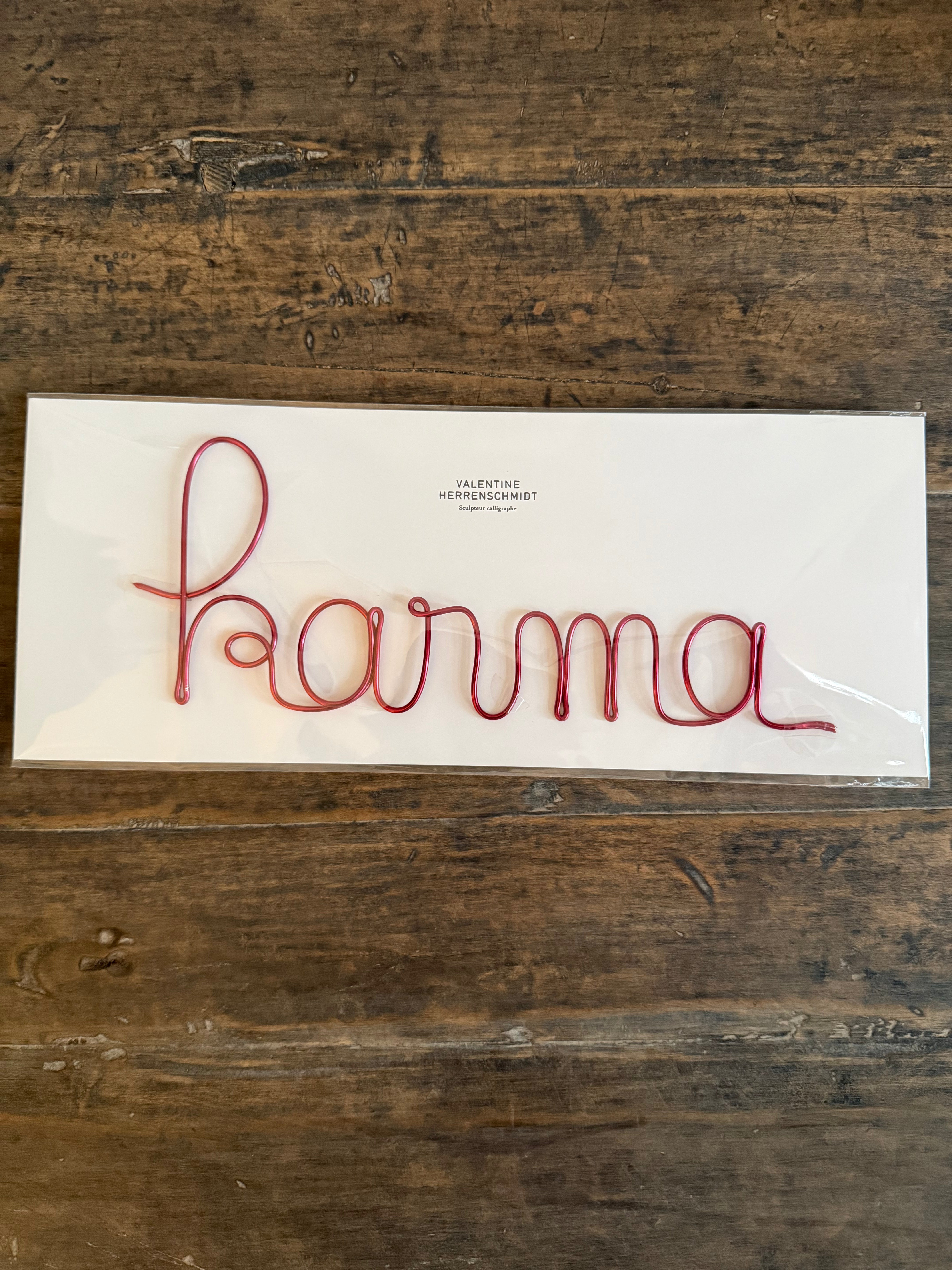Calligraphy Word Sculpture