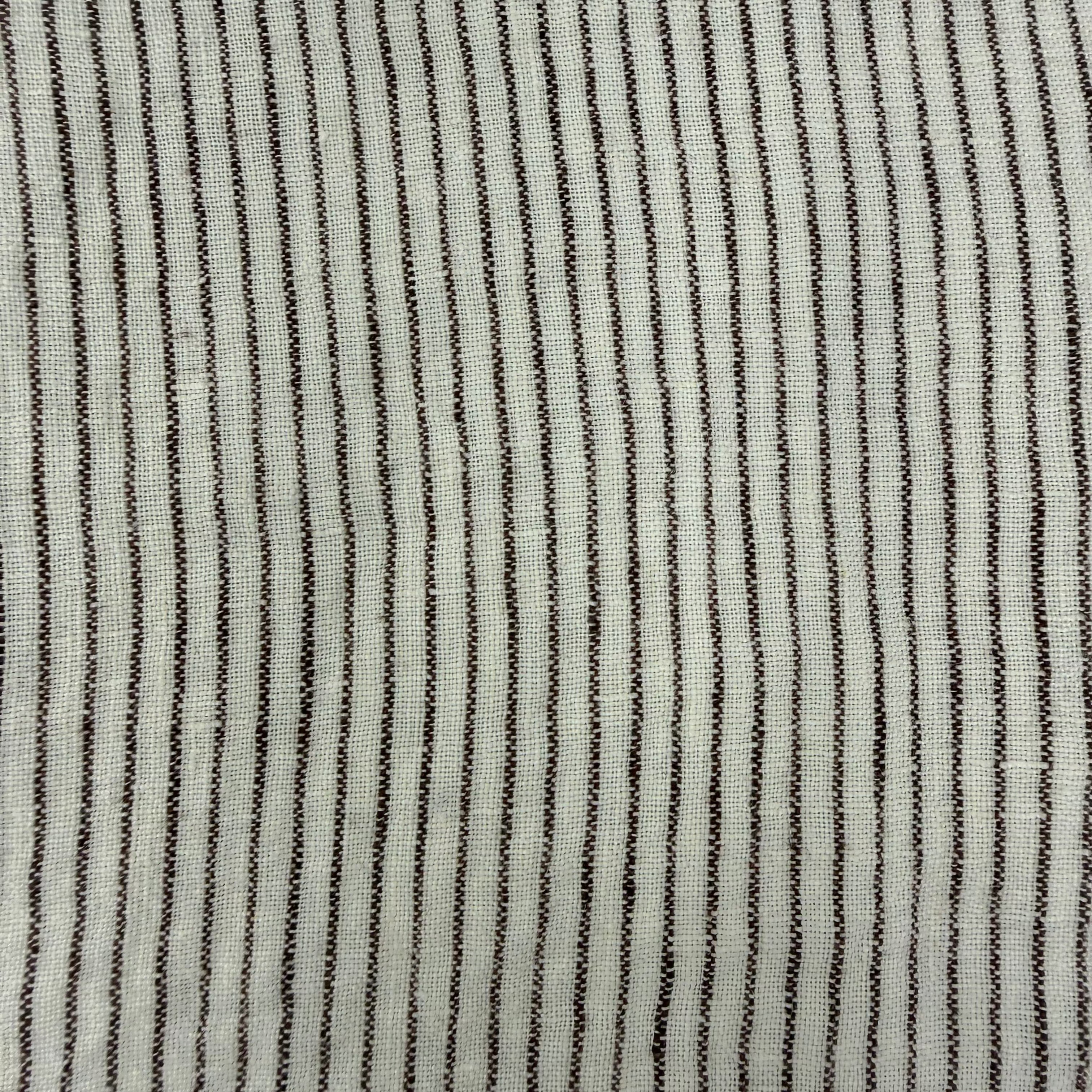 100% Linen Standard Pillowcase - checks and stripes