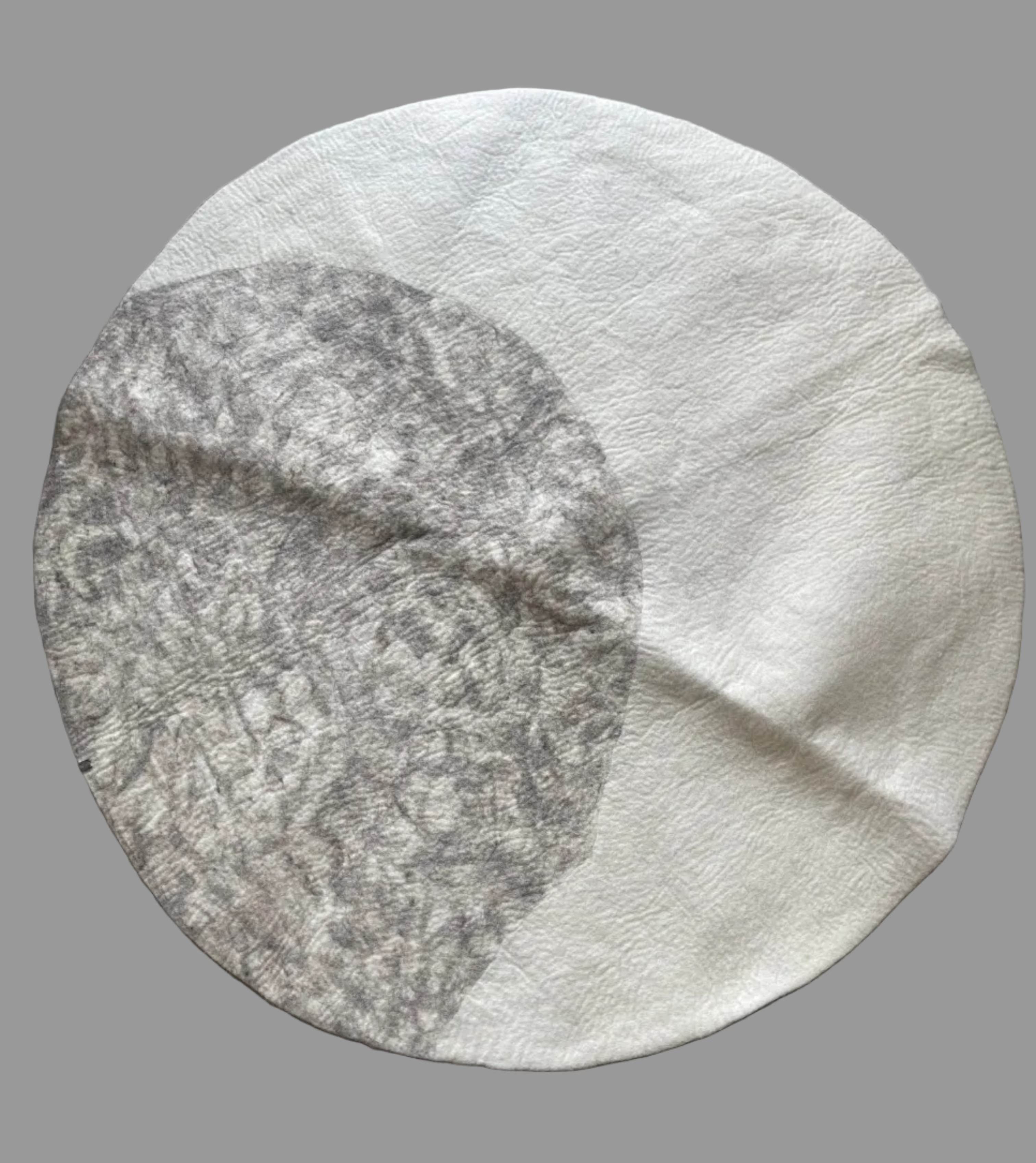 Moonlight Round Felted Wool Rug 47" diameter