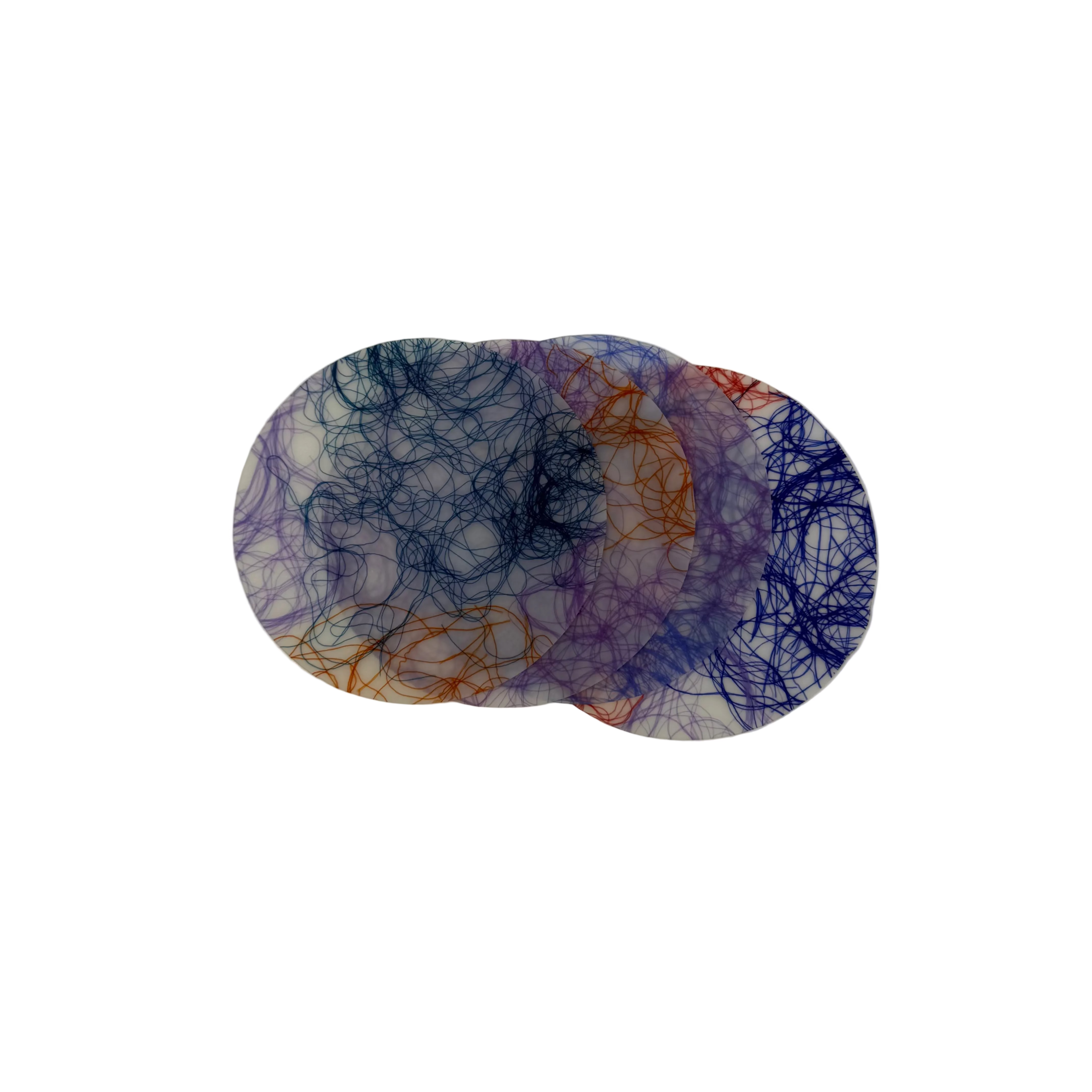 Luisa Cevese Riedizioni Set of 4 Round Polyurethane Coasters