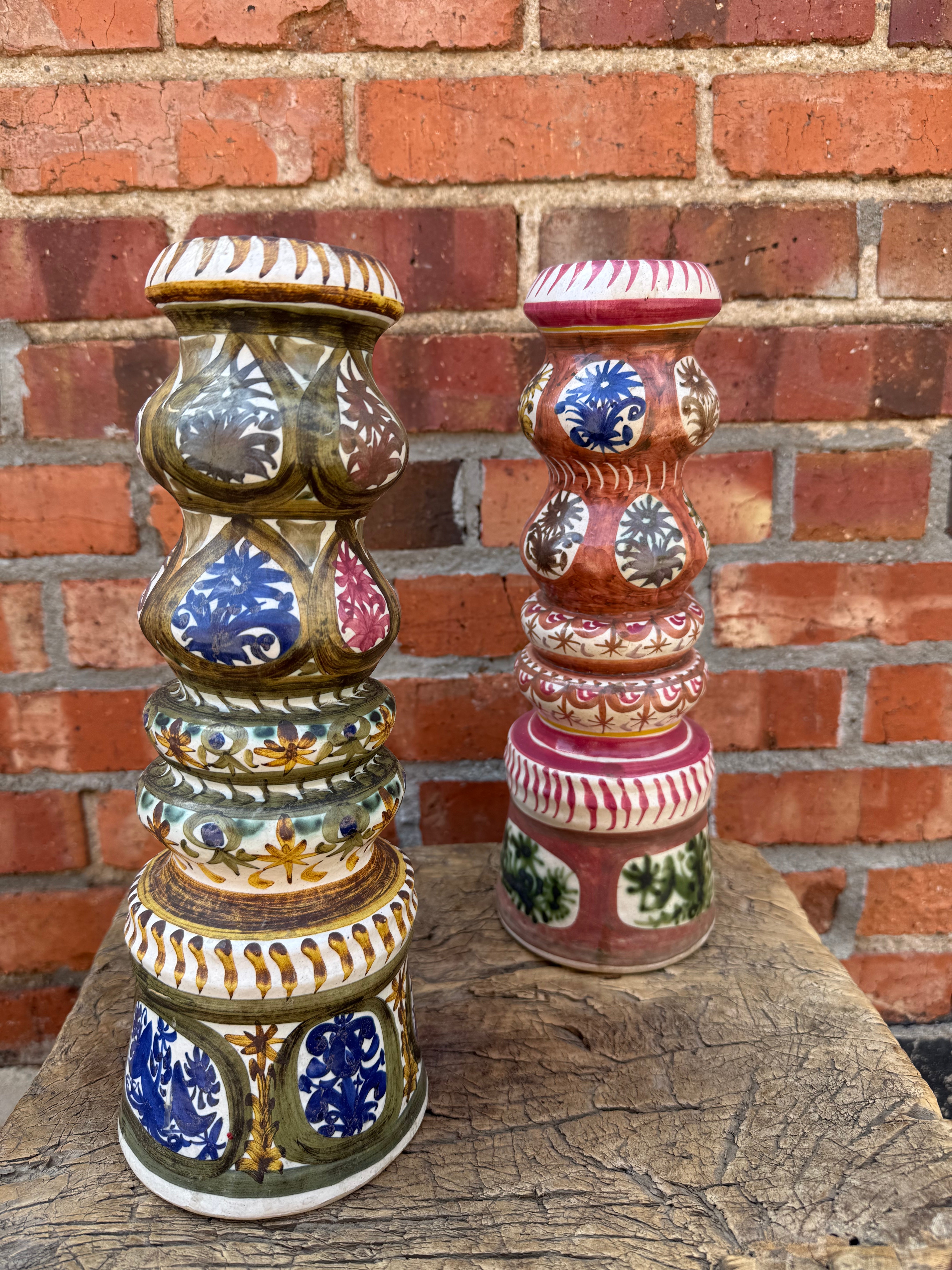 Vintage French Quimper Candle Holder