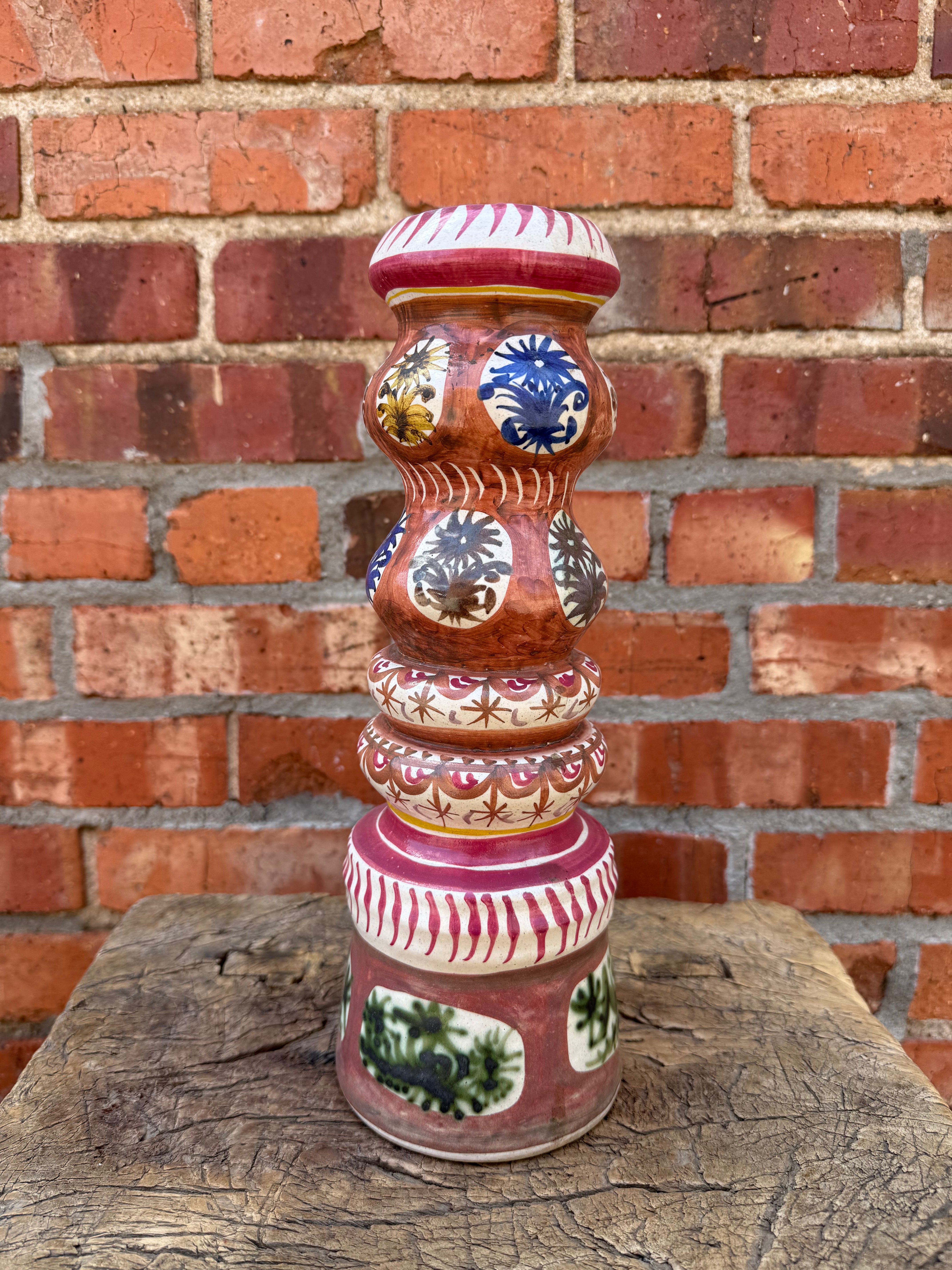 Vintage French Quimper Candle Holder