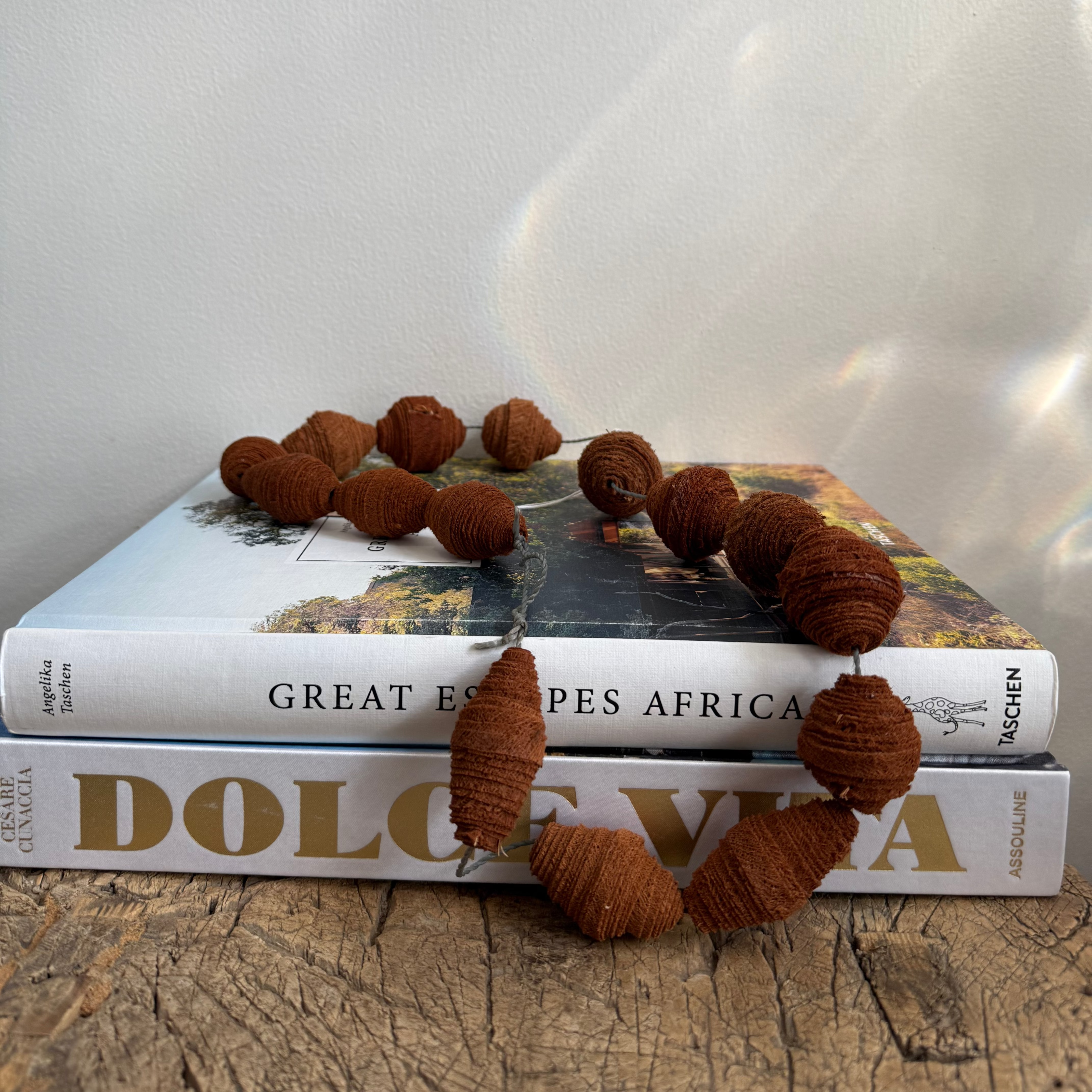 African Bark Decorative Bead String