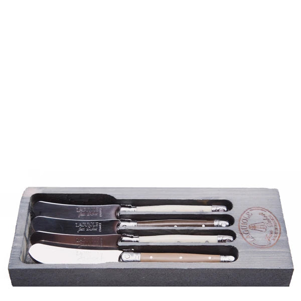 4 Cheese Spreaders in a Grey Open Box
