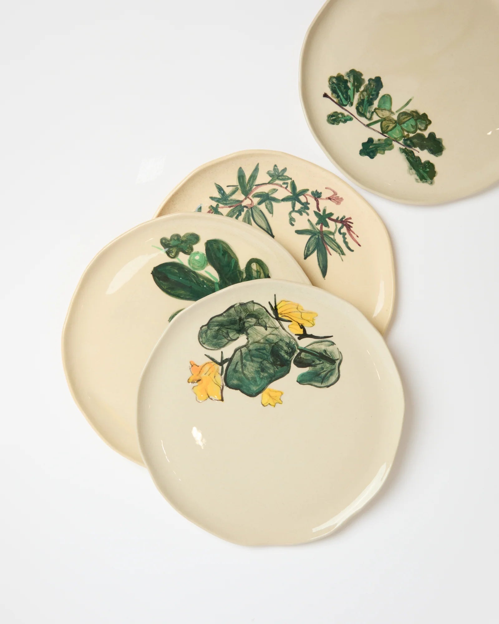 Set of 4 Vegetable Garden Dessert Plates
