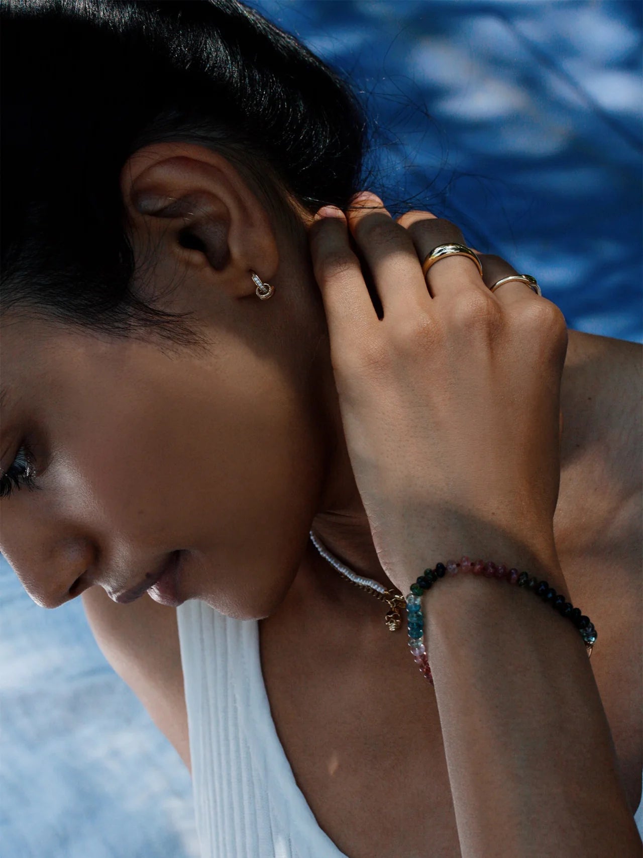 Loren Stewart Tourmaline Safety Pin Bracelet