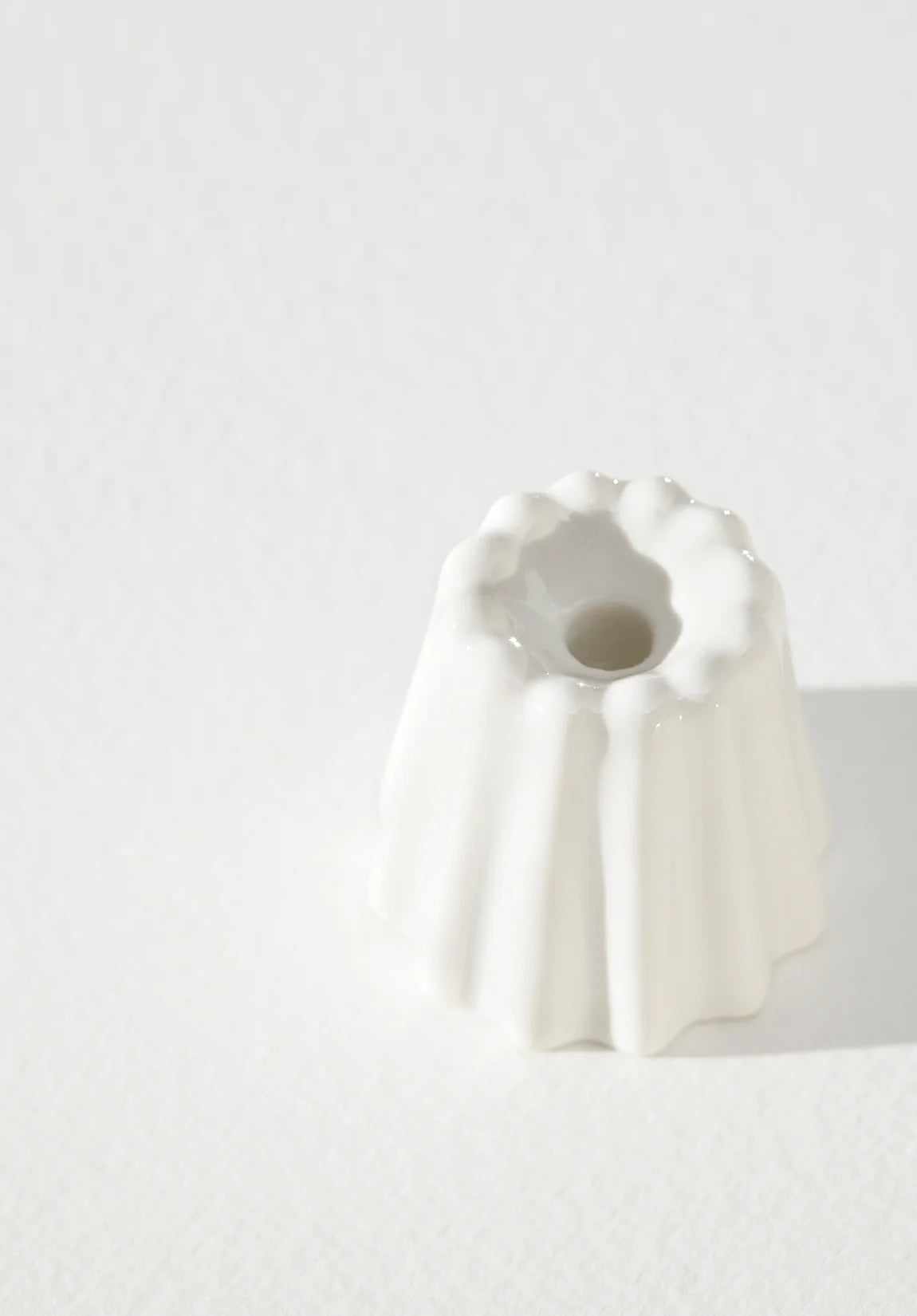 Porcelain Canele Candle Holder, Small