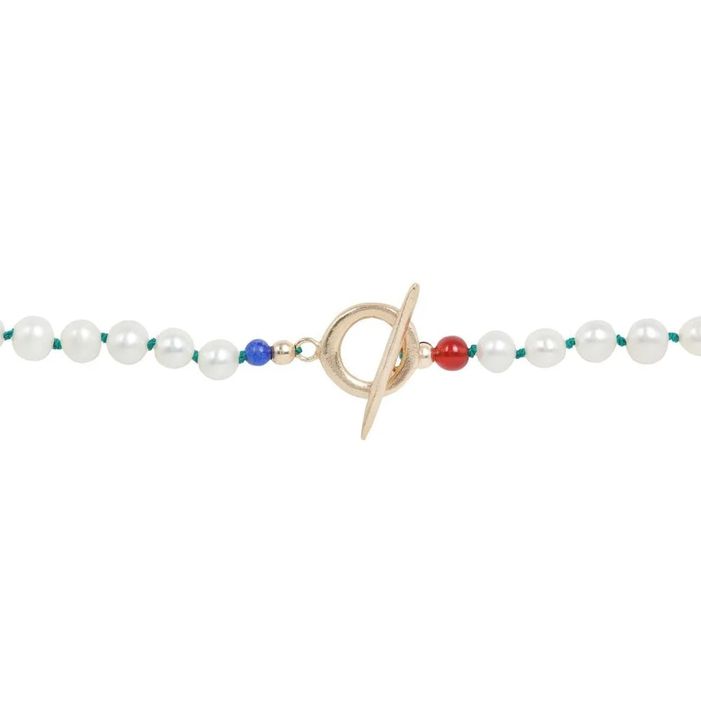 Adeline Jewelry Lg. Pearl Toggle Necklace, 14kt. Yellow Gold Clasp