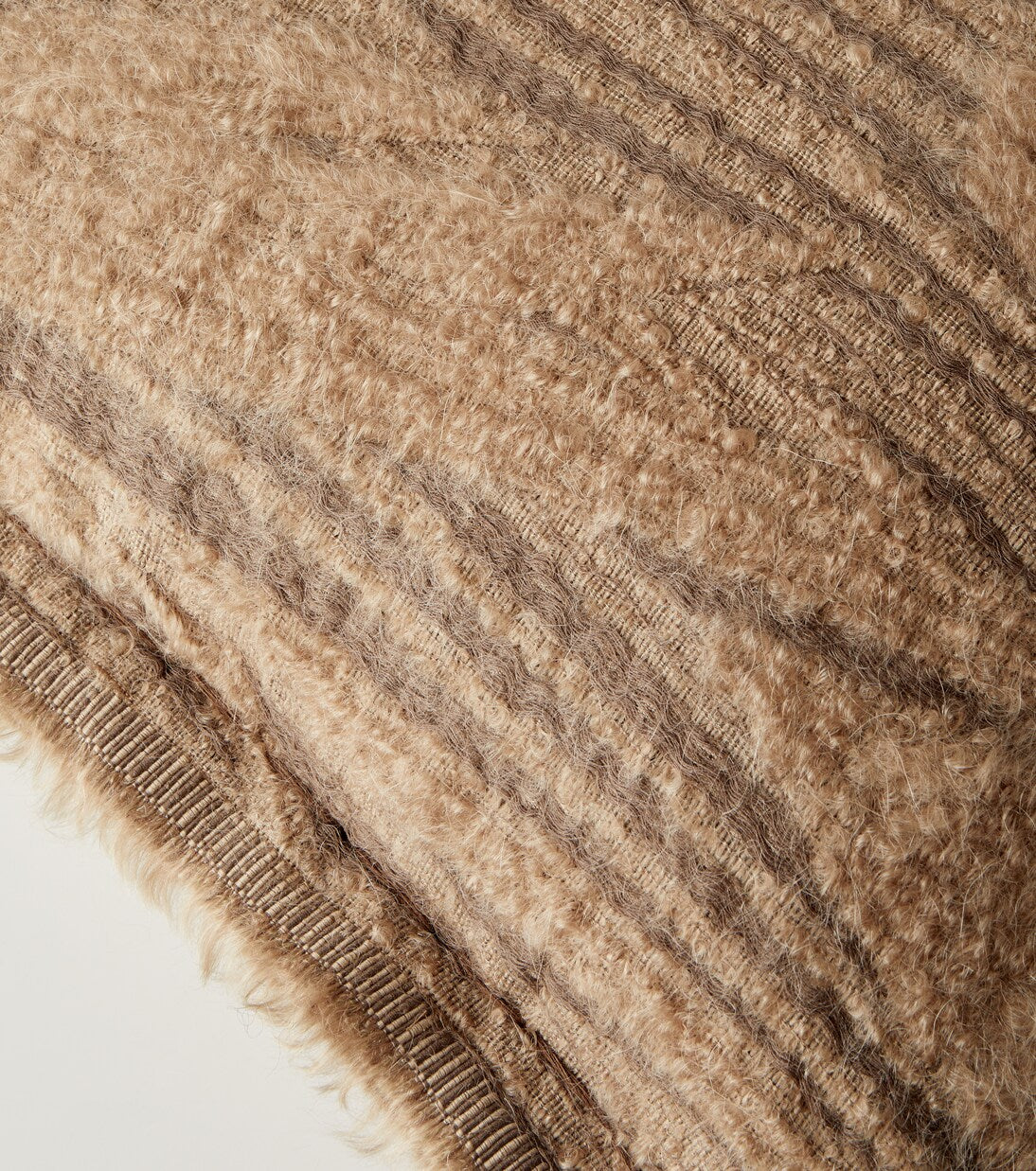 ABIBO Cushion 22" x 22", Beige and Brown