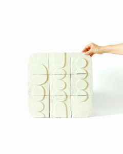 Handmade Ceramic Wall Piece Relief N°10 Textured Sand