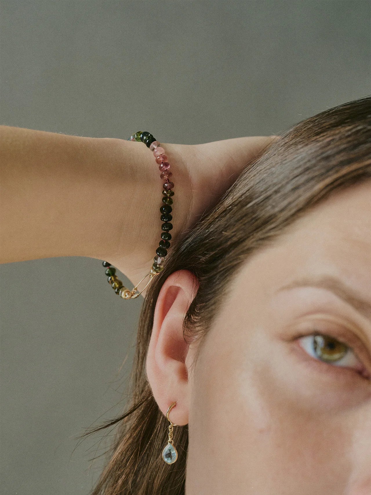 Loren Stewart Tourmaline Safety Pin Bracelet