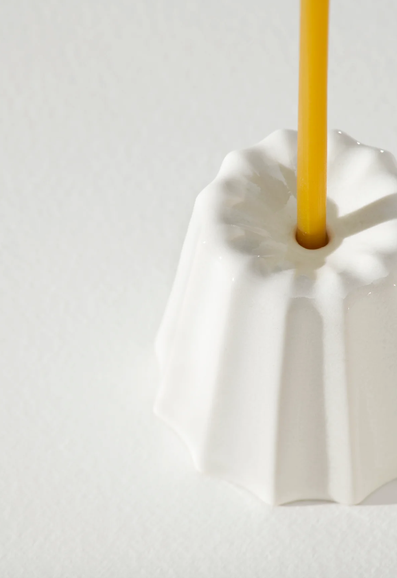 Big Porcelain Candle Holder - Homebody Denver