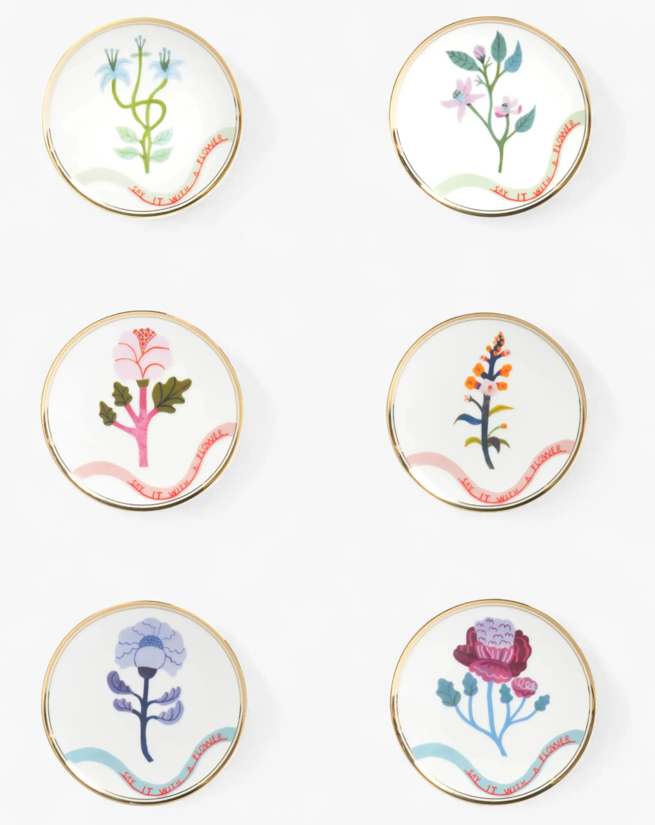 PLATE FLOWER 6"diameter