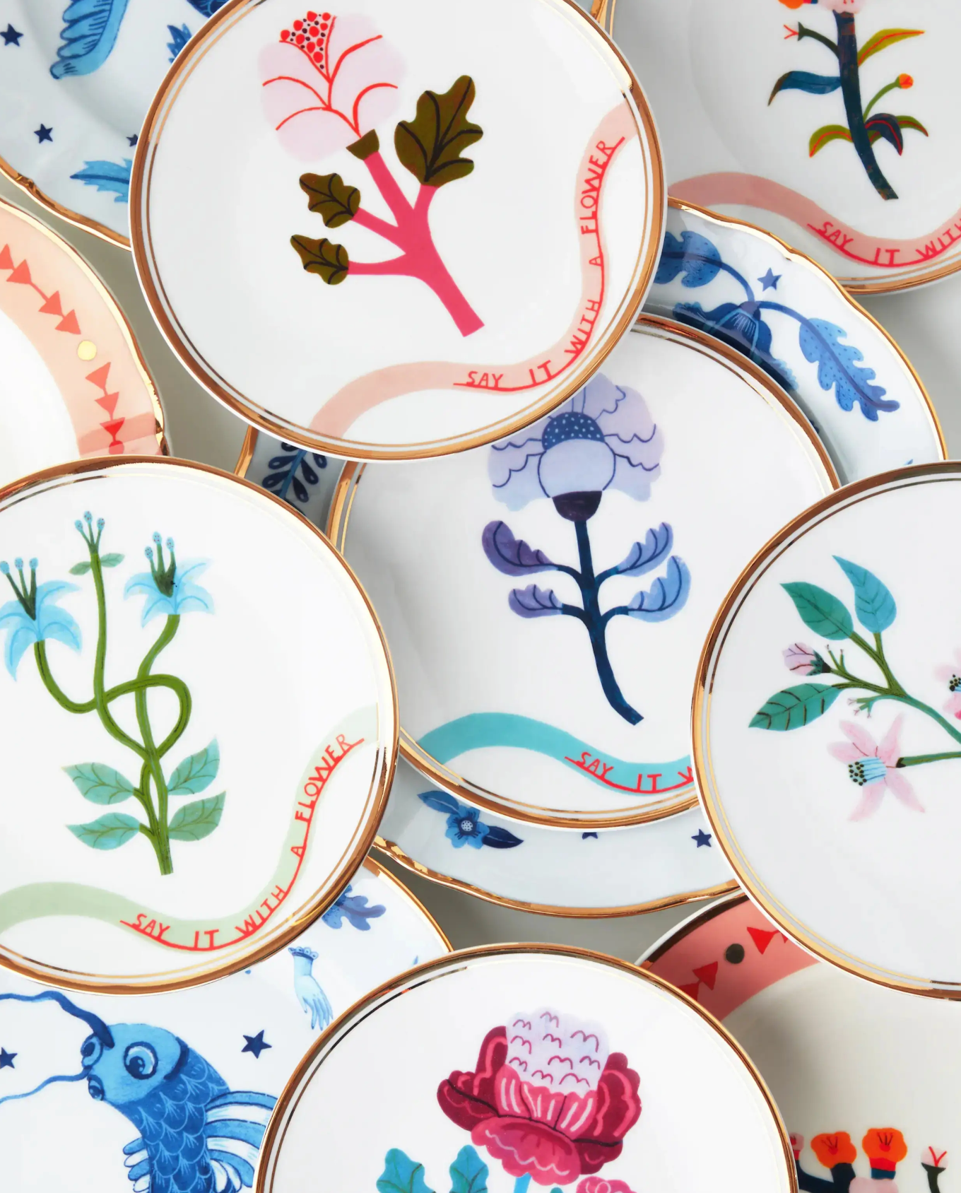 PLATE FLOWER 6"diameter