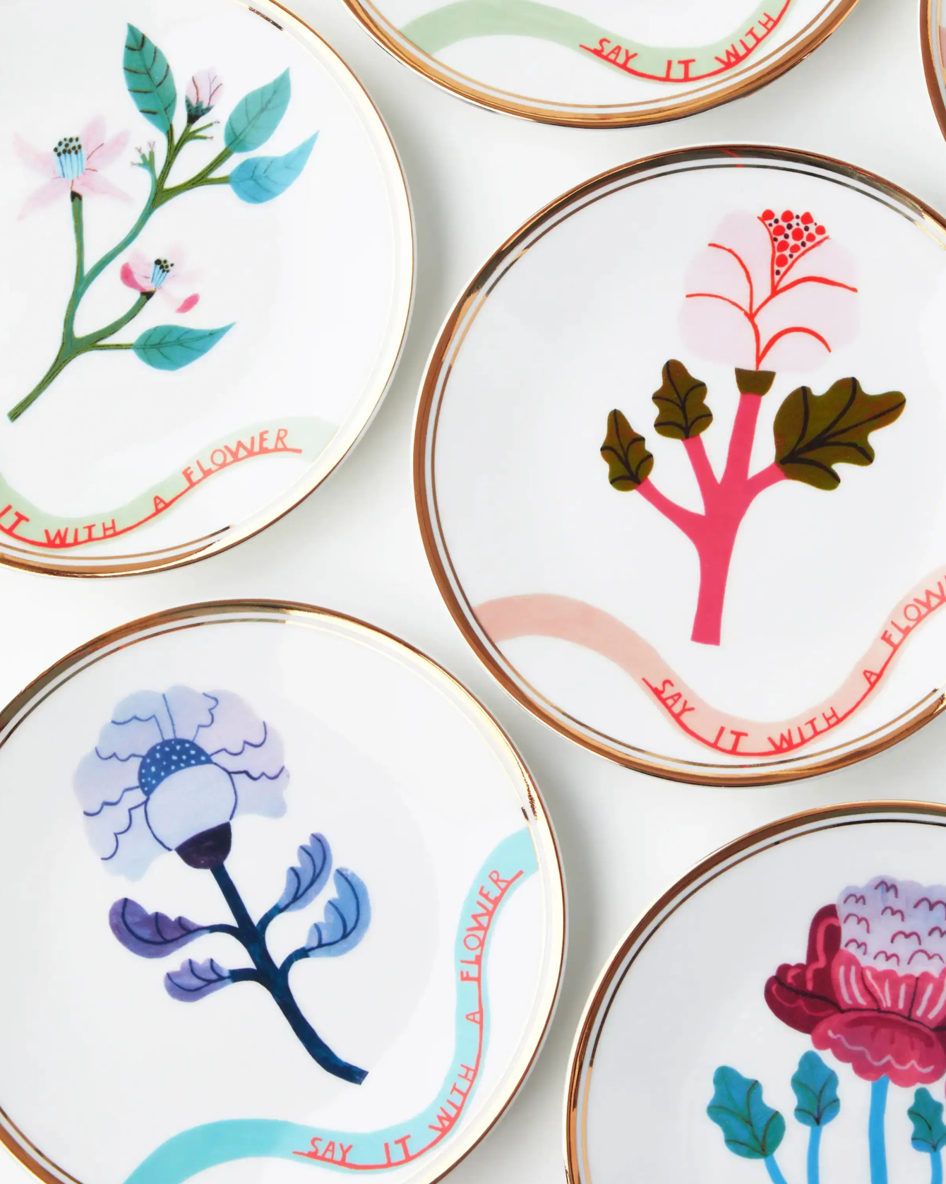 PLATE FLOWER 6"diameter
