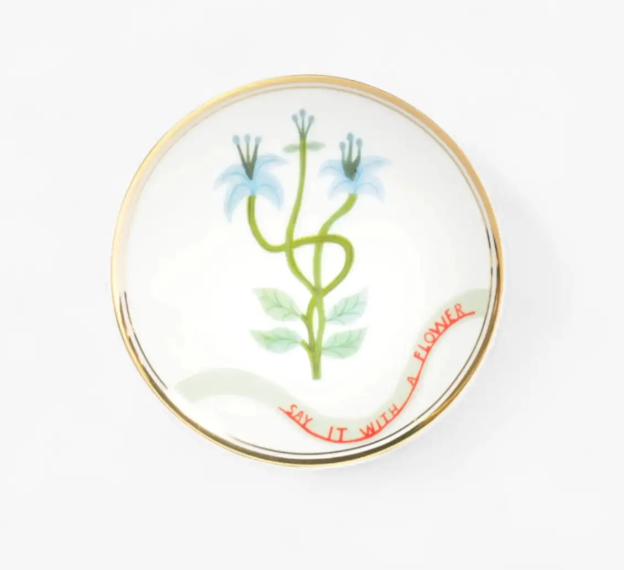 PLATE FLOWER 6"diameter