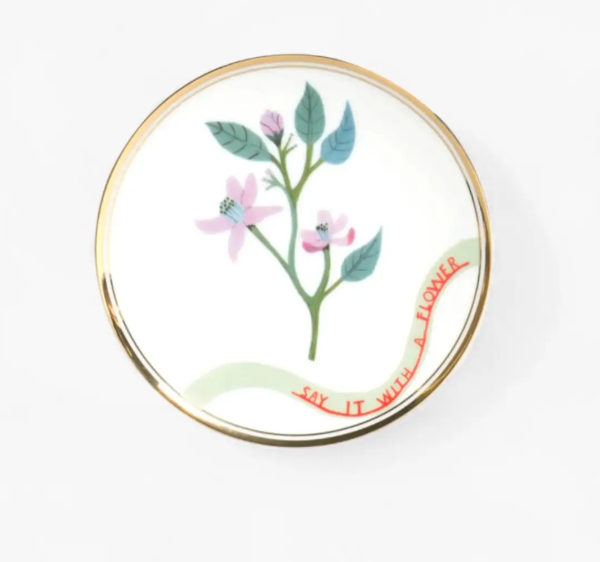 PLATE FLOWER 6"diameter