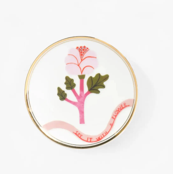 PLATE FLOWER 6"diameter