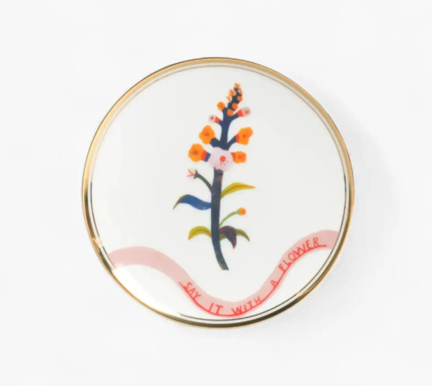 PLATE FLOWER 6"diameter