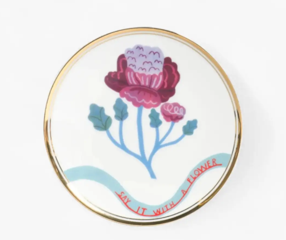 PLATE FLOWER 6"diameter