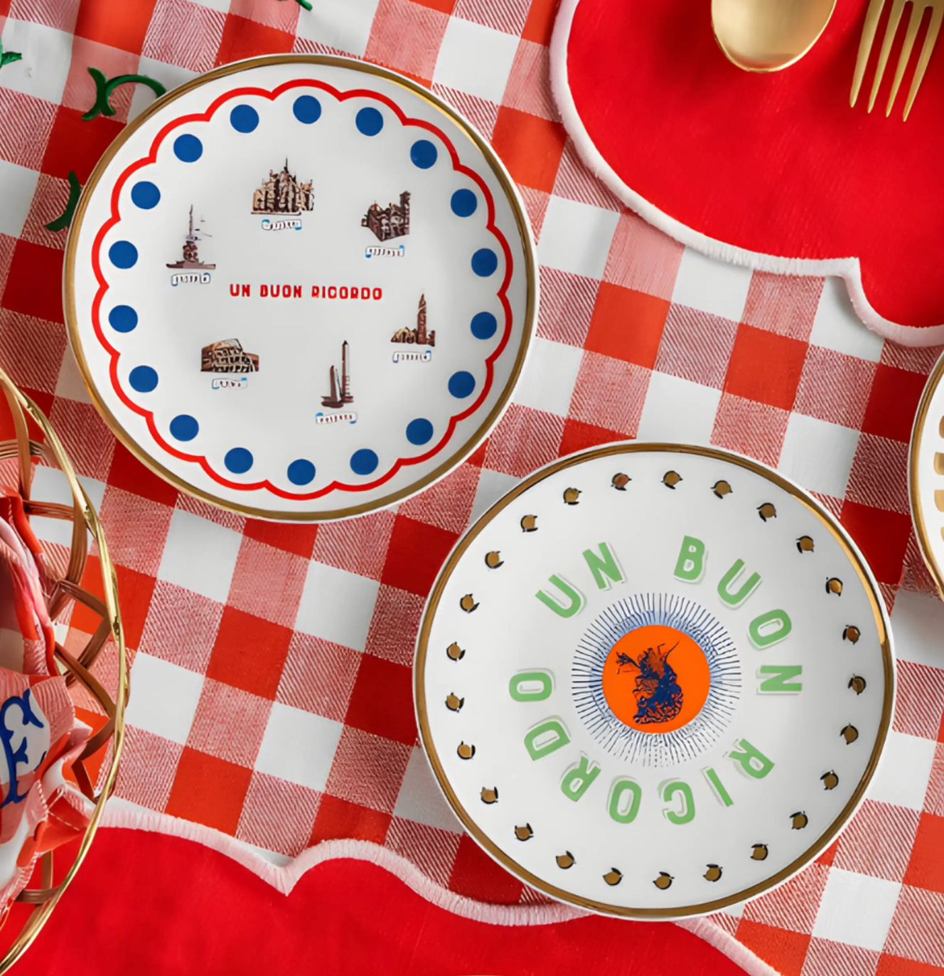 UN BUON RICORDO CERAMIC PLATE 6" diameter