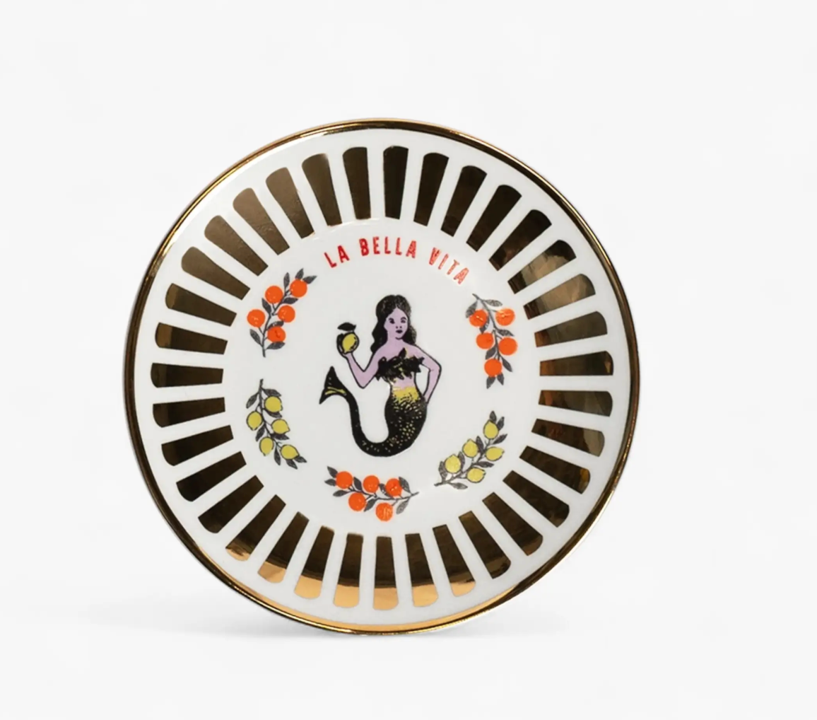 UN BUON RICORDO CERAMIC PLATE 6" diameter