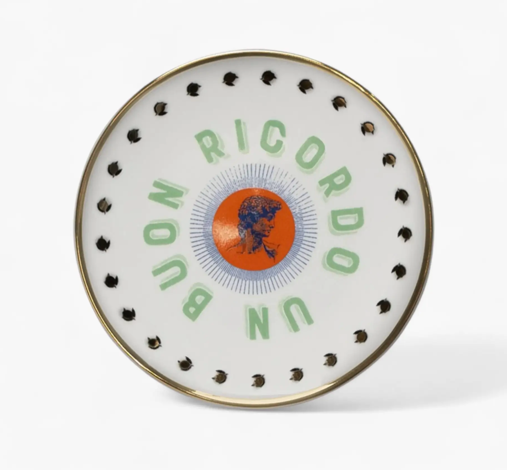 UN BUON RICORDO CERAMIC PLATE 6" diameter